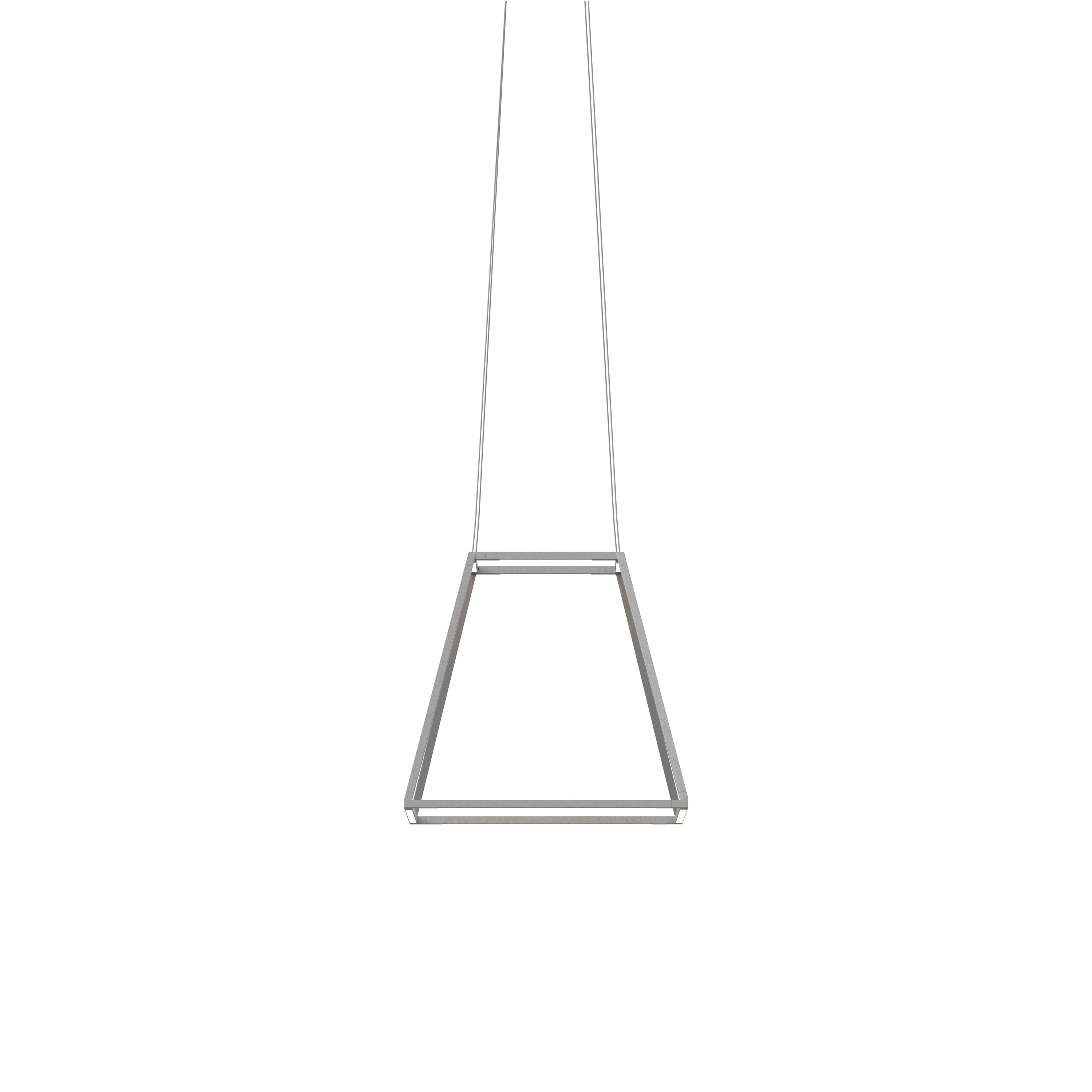 Z-Bar Pendant Rise Rectangle - Silver 16"