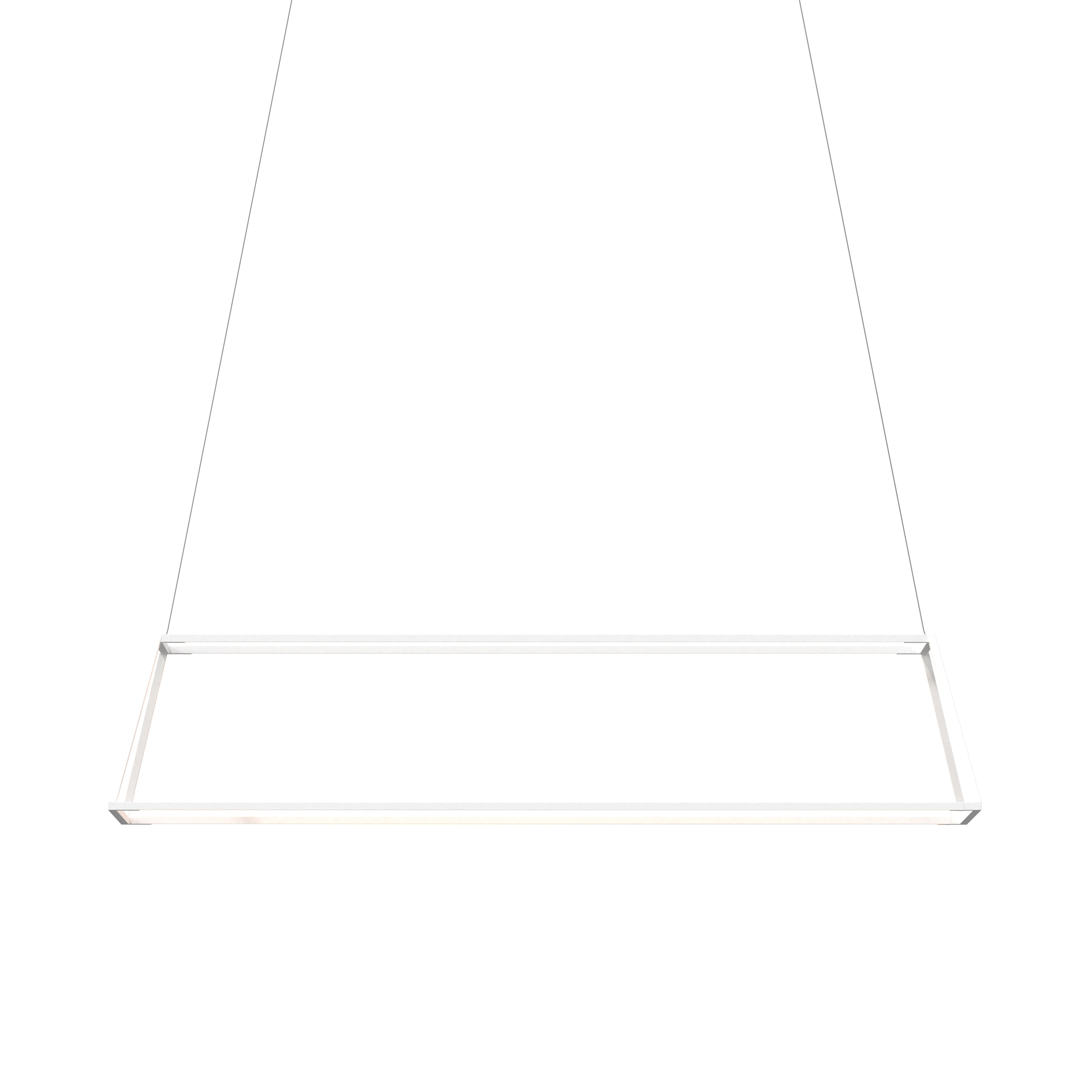 Z-Bar Pendant Rise Rectangle - White 54"