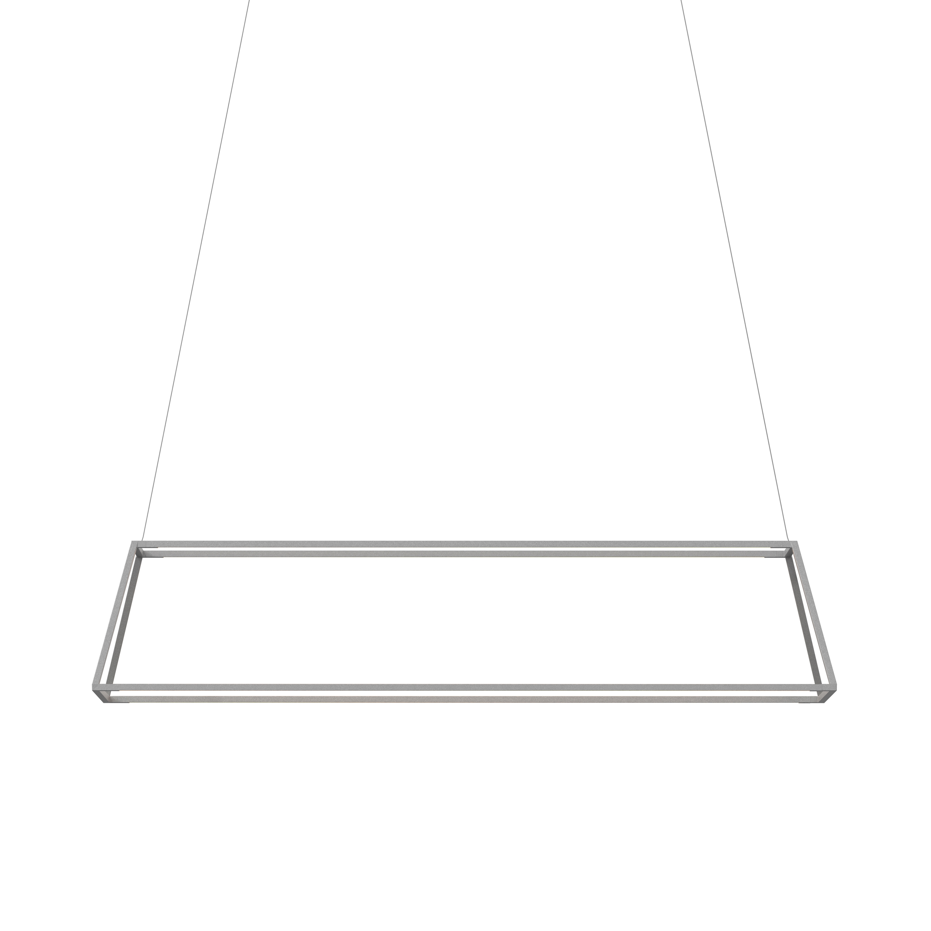 Z-Bar Pendant Rise Rectangle - Silver 54"