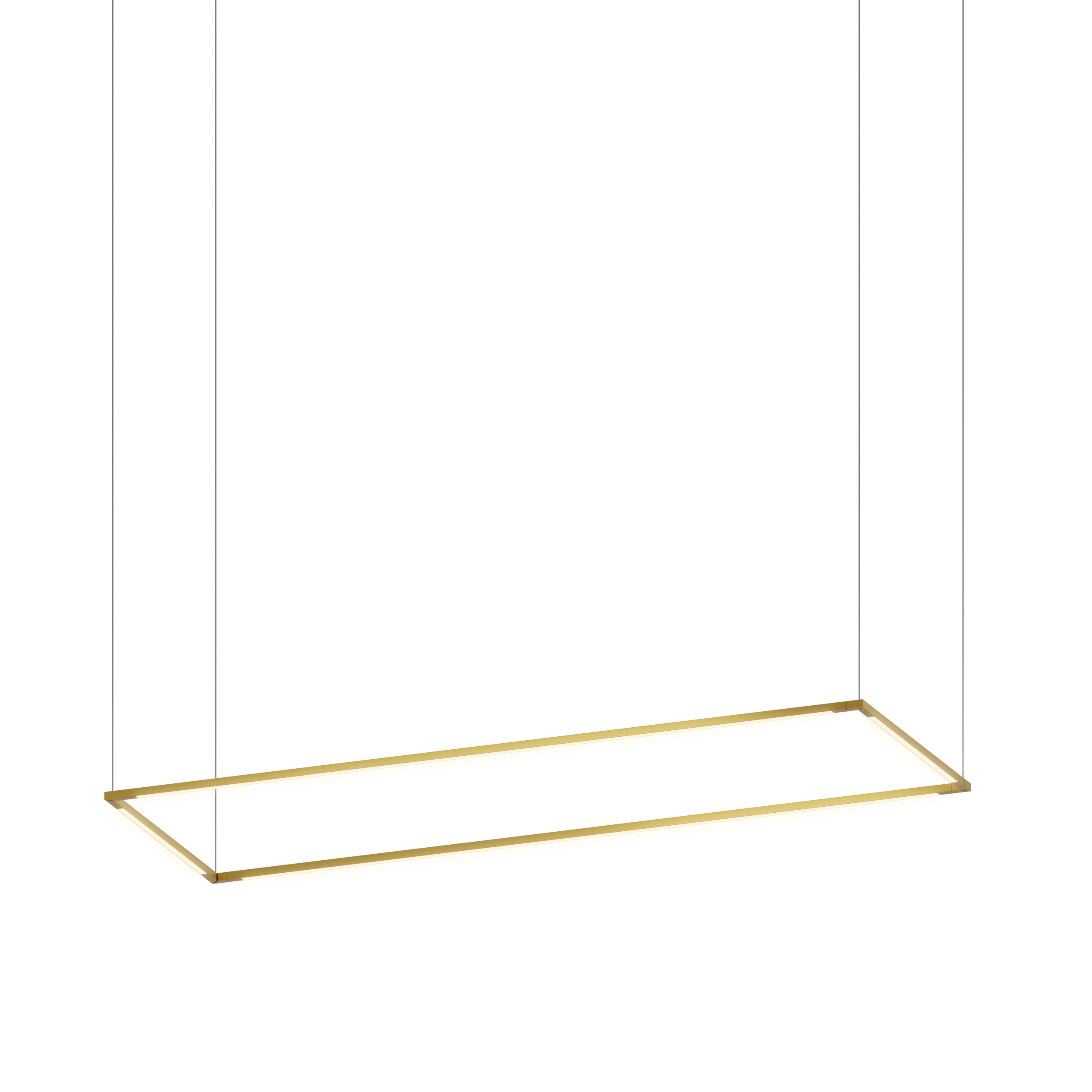 Mostra il prodotto Z-Bar Pendant Large Rectangle, Gold (16"/48" light bars) del produttore Koncept