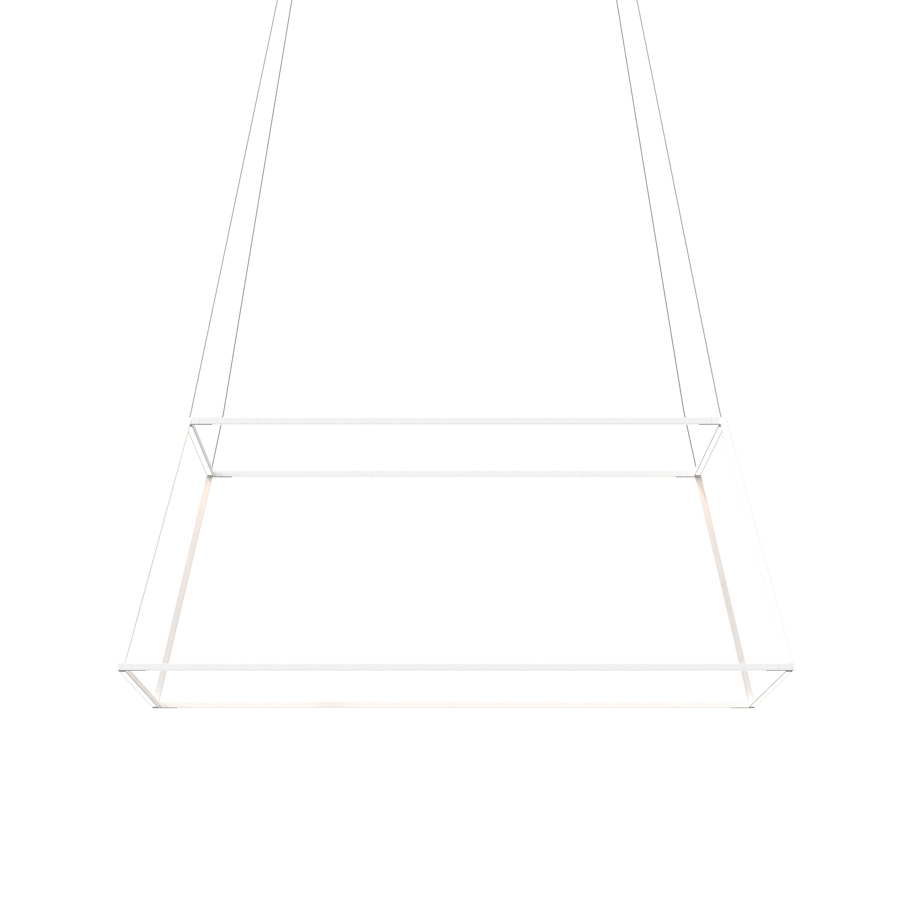 Z-Bar Pendant Rise Square - Matte Black 48"