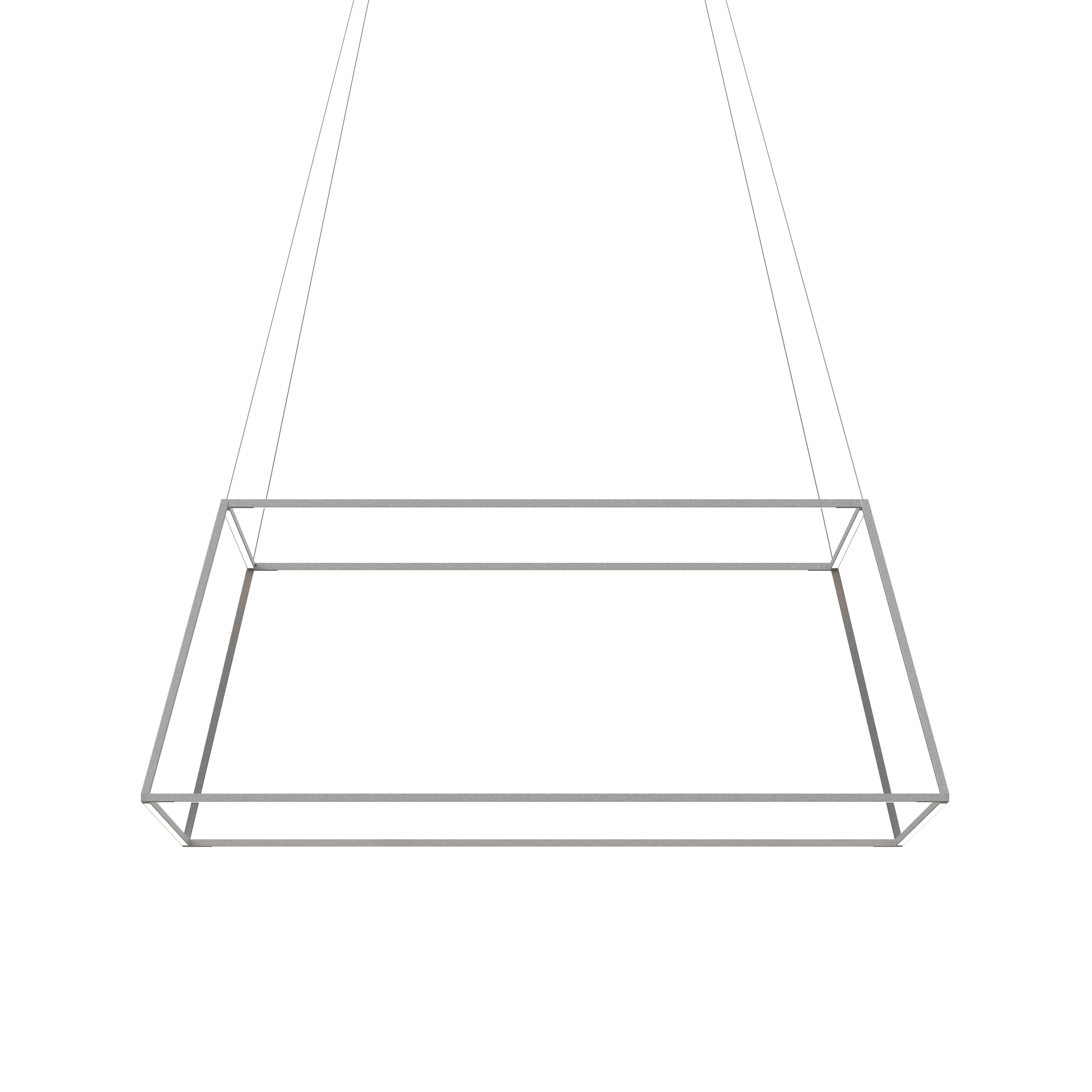 Z-Bar Pendant Rise Square - Matte Black 48"