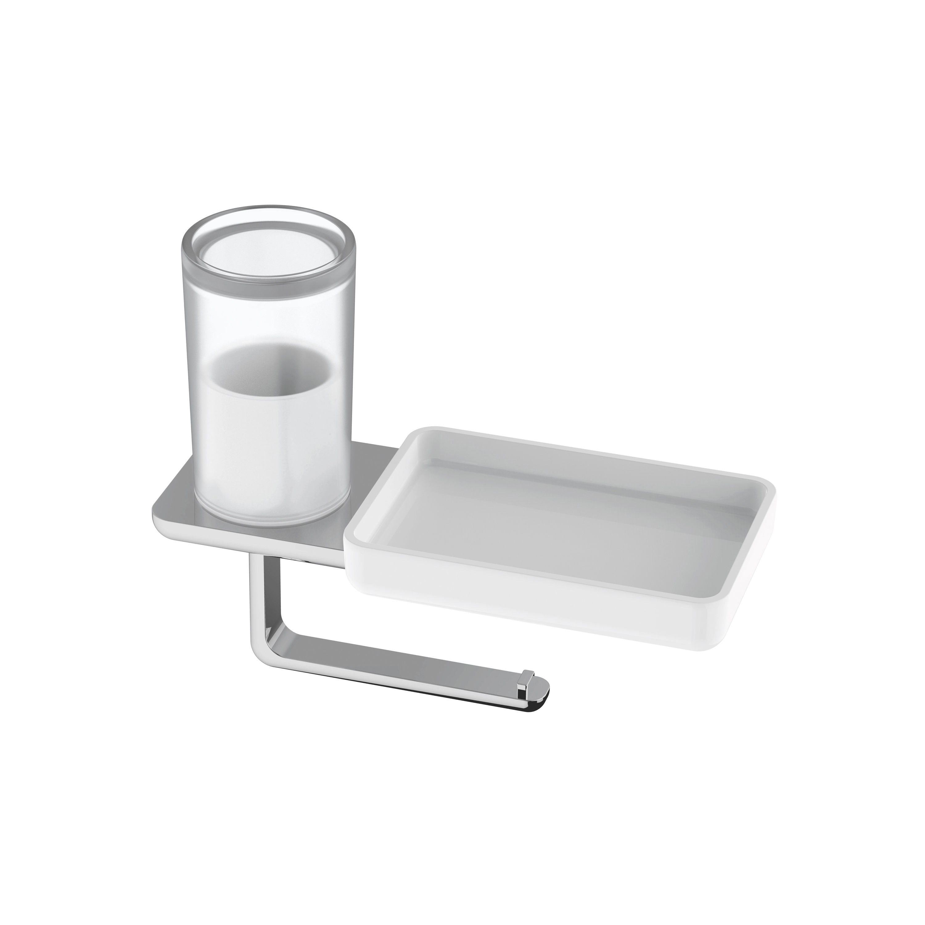 Display product Liv Toilet paper holder with hygiene box+storage dish from manufacturer Bodenschatz