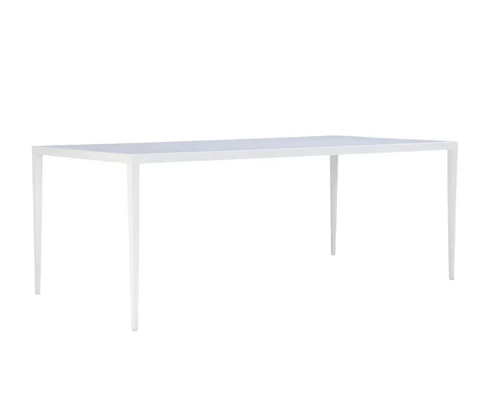 JANUS et Cie - SLANT GLASS TOP DINING TABLE RECTANGLE 200