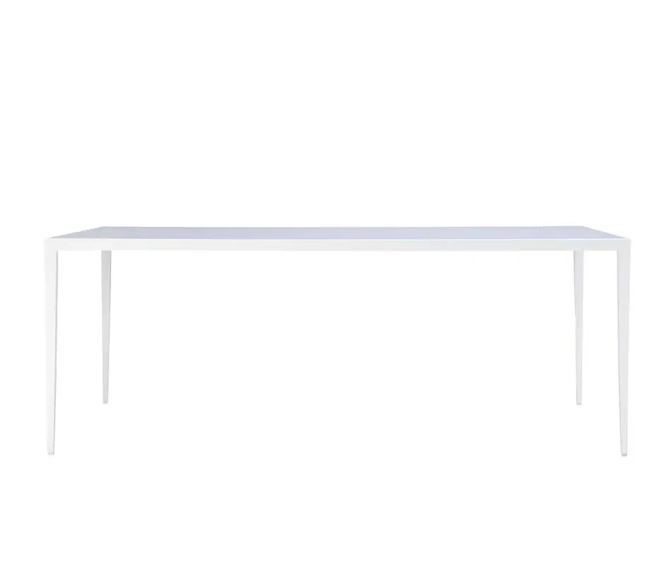 JANUS et Cie - SLANT GLASS TOP DINING TABLE RECTANGLE 200