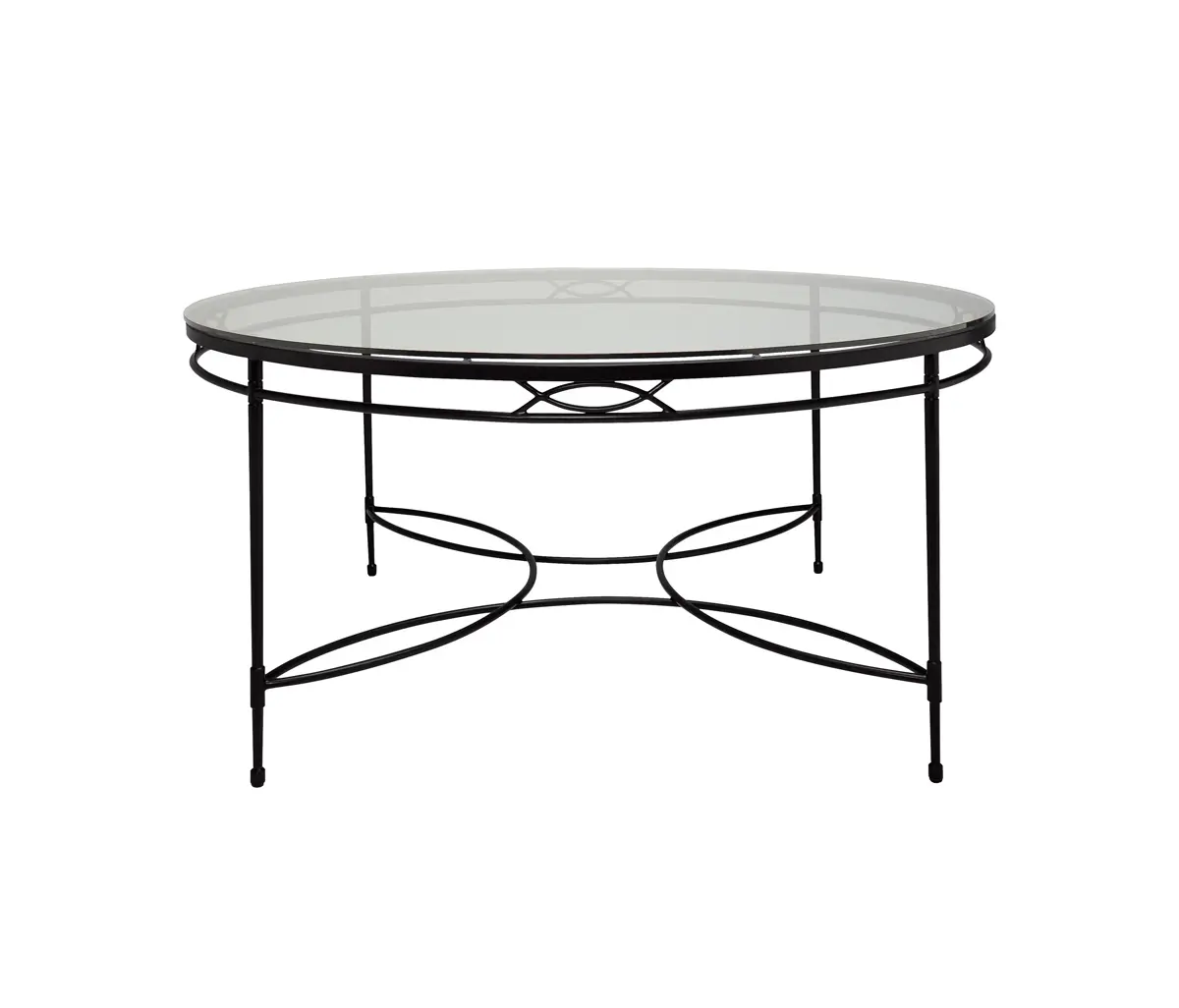 JANUS et Cie - AMALFI GLASS TOP DINING TABLE ROUND 122