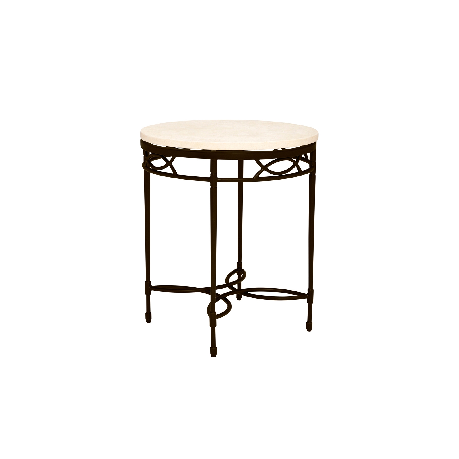 Display product AMALFI STONE TOP SIDE TABLE ROUND 51 from manufacturer JANUS et Cie