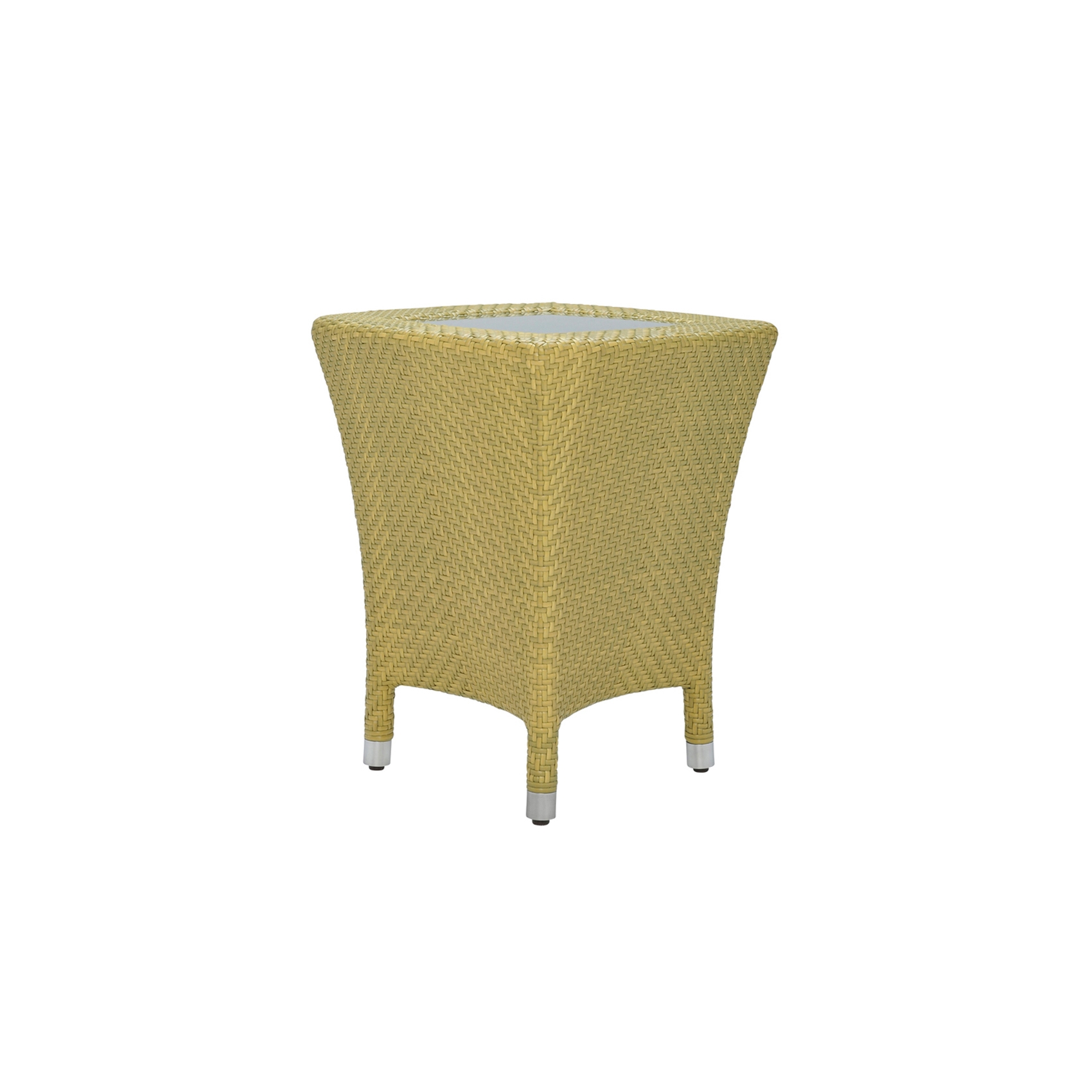 AMARI GLASS TOP SIDE TABLE 45