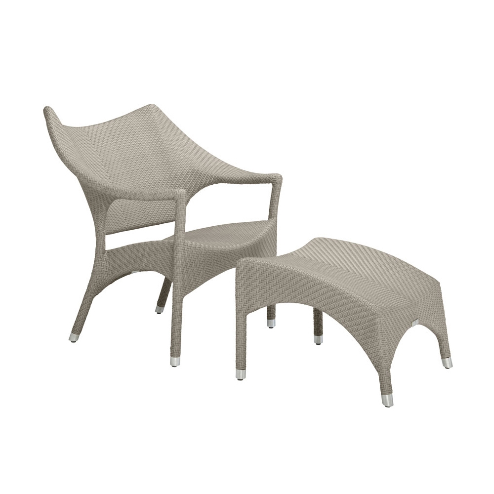 AMARI LOW BACK LOUNGE CHAIR + OTTOMAN