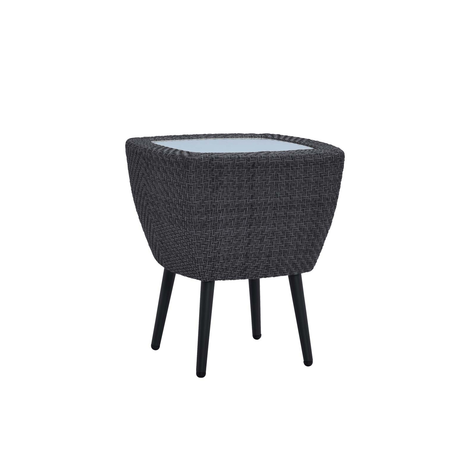 Display product KATACHI GLASS TOP SIDE TABLE SQUARE 42 from manufacturer JANUS et Cie