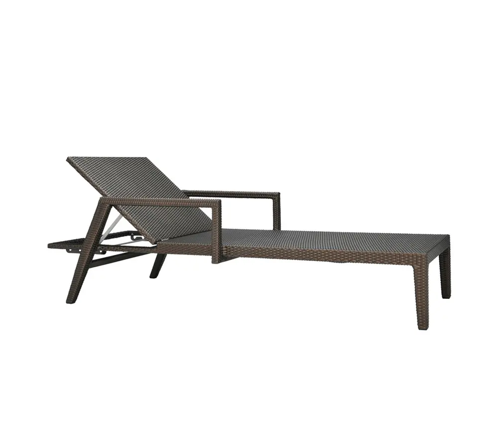 JANUS et Cie - QUINTA FULLY WOVEN CHAISE LOUNGE WITH ARMS