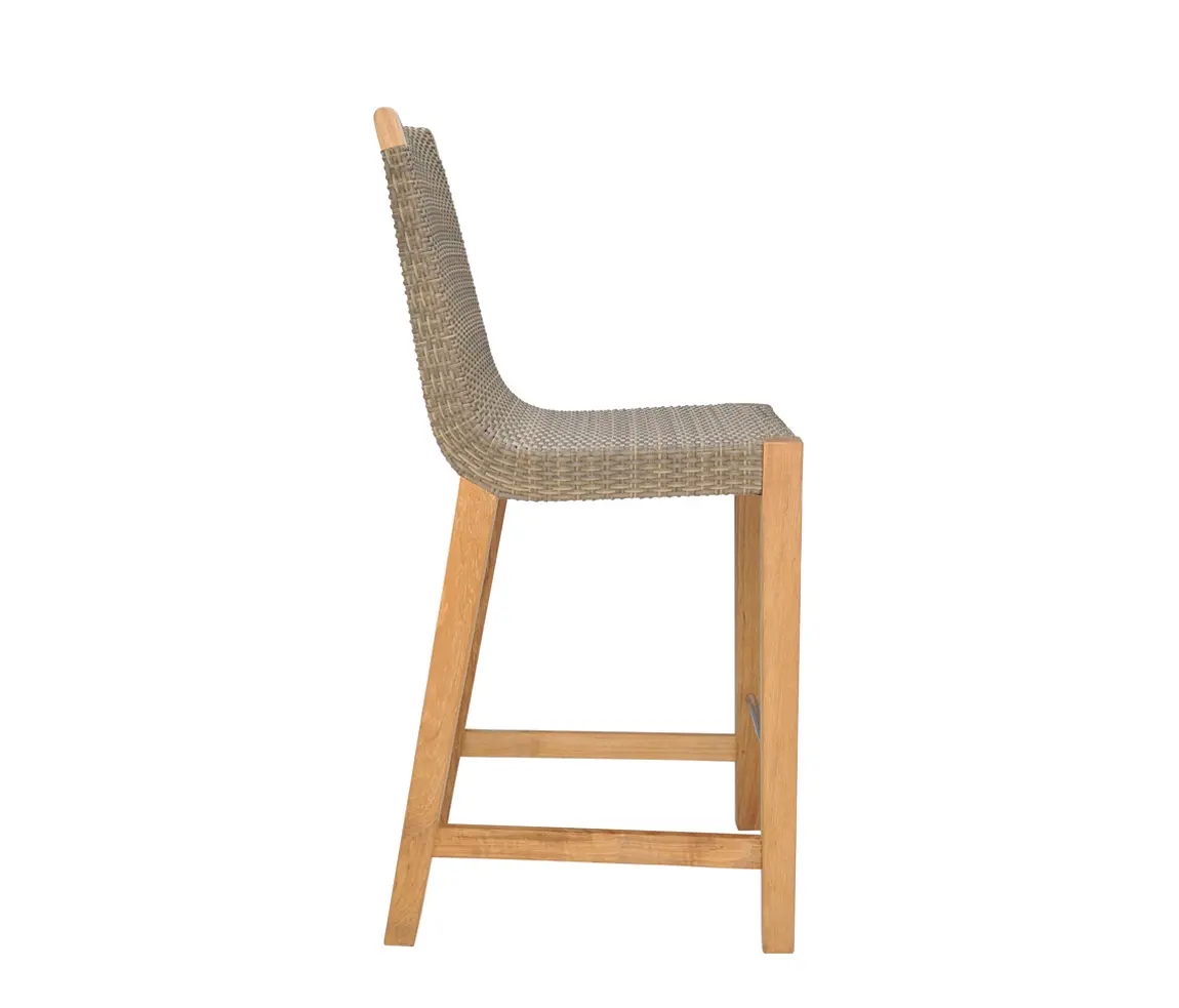 JANUS et Cie - QUINTA TEAK / WOVEN COUNTER STOOL