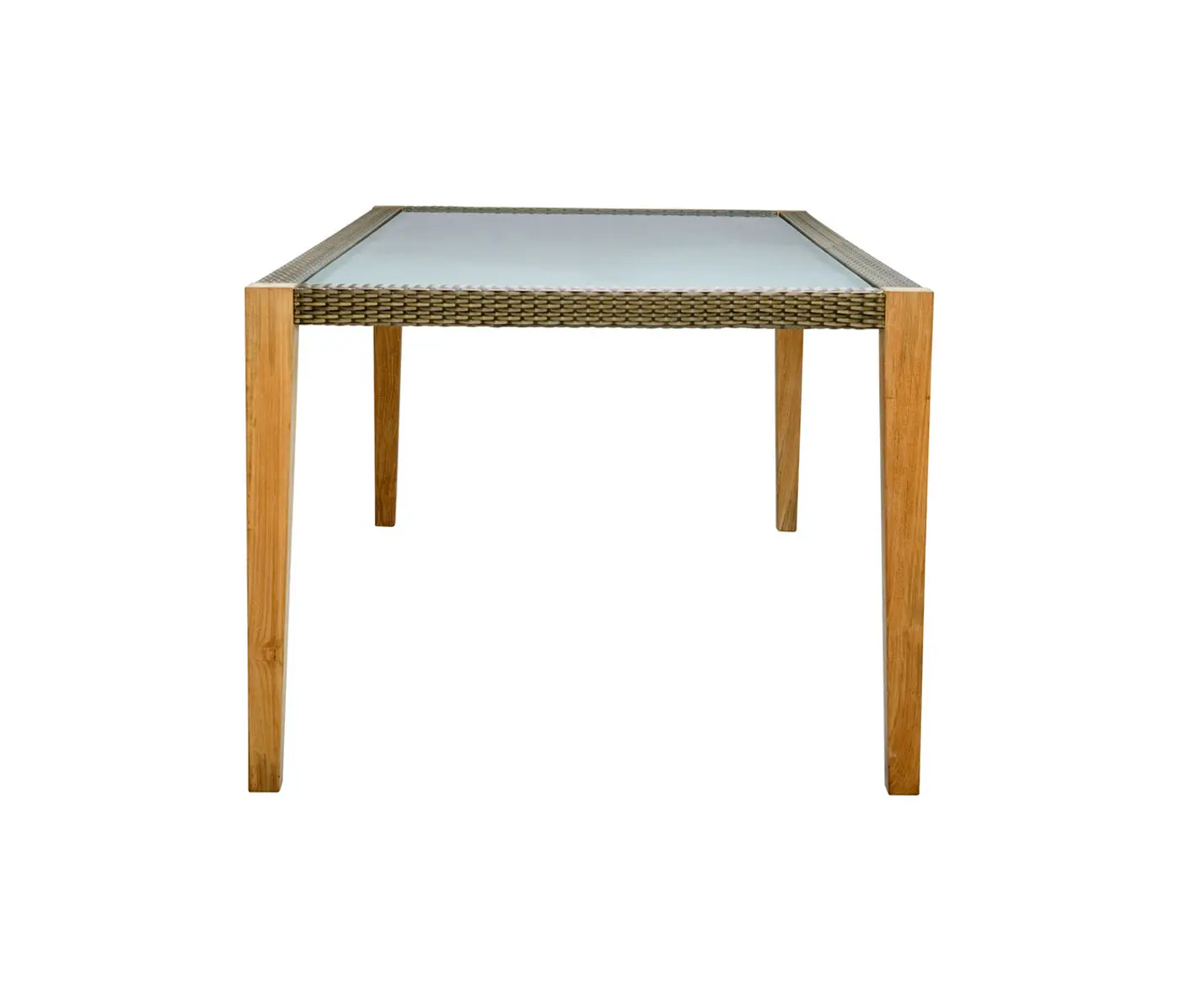 JANUS et Cie - QUINTA TEAK / WOVEN DINING TABLE RECTANGLE 200
