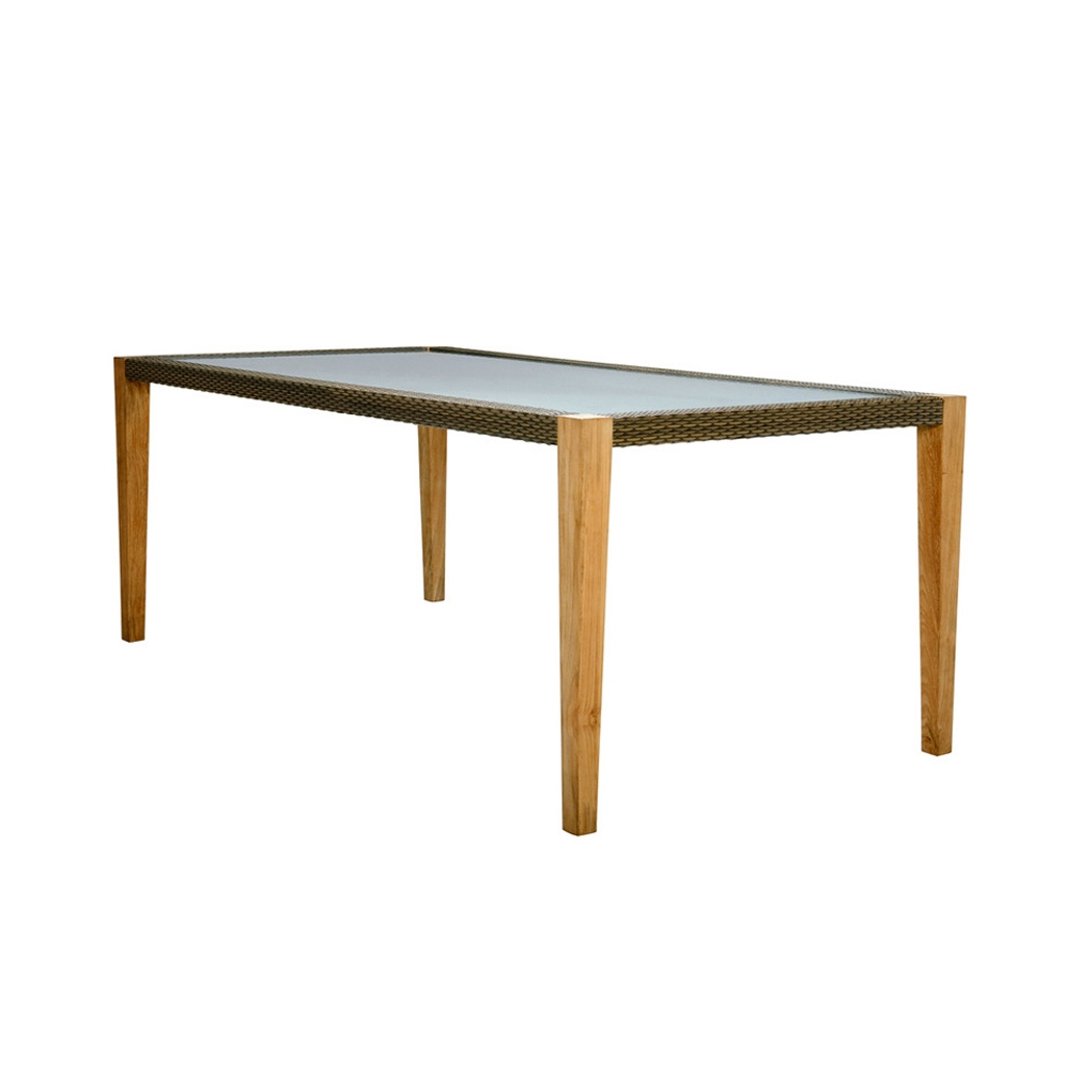 Mostra il prodotto QUINTA TEAK / WOVEN DINING TABLE RECTANGLE 200 del produttore JANUS et Cie
