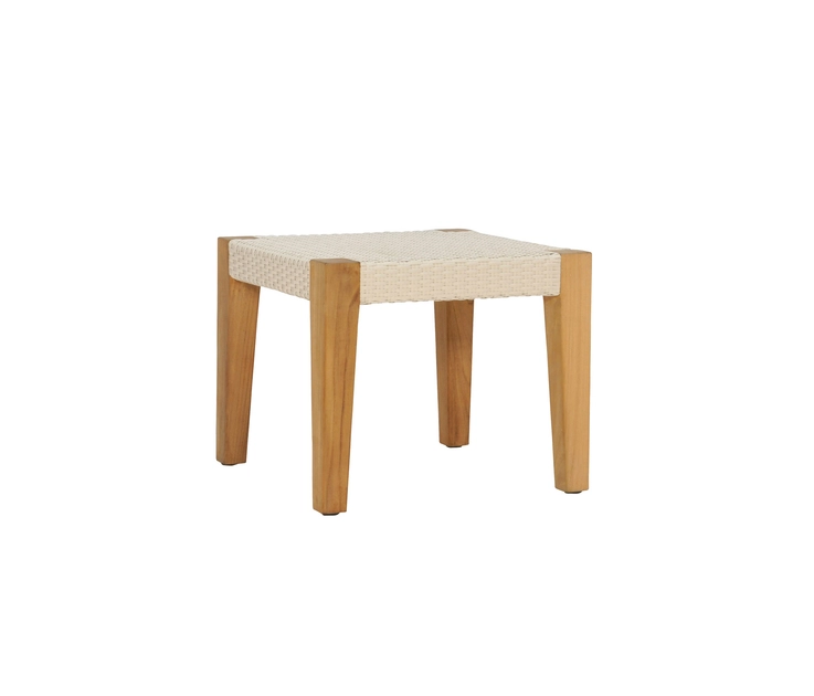 QUINTA TEAK / WOVEN SIDE TABLE SQUARE 45 - Side tables from JANUS et ...