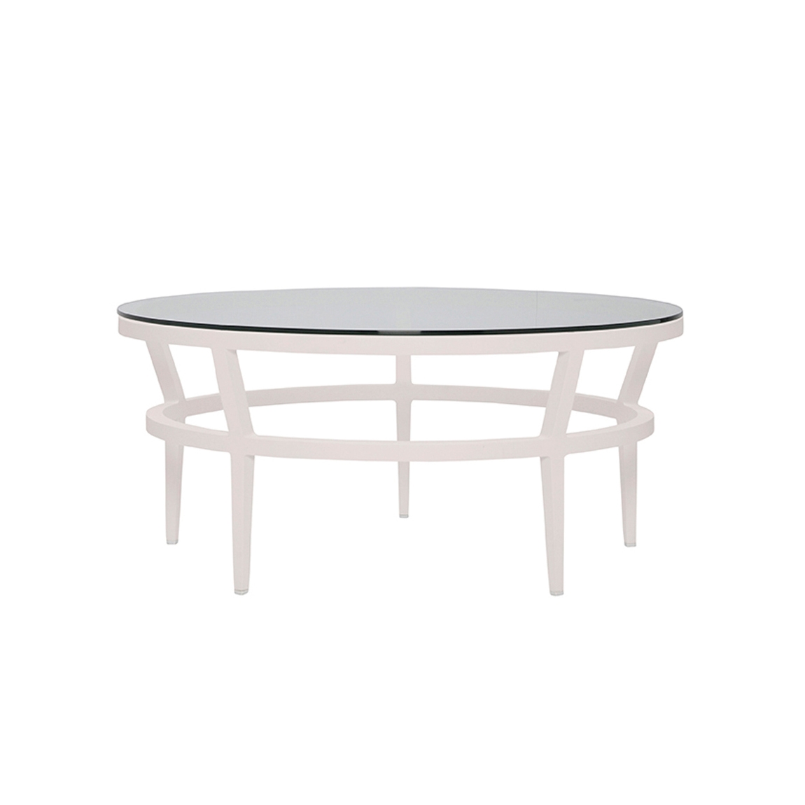 SLANT GLASS TOP COCKTAIL TABLE ROUND 102