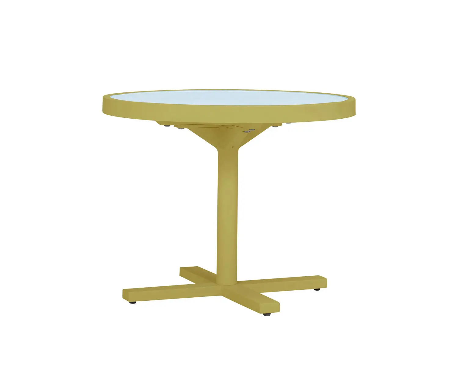 JANUS et Cie - DUO GLASS TOP SIDE TABLE ROUND 53