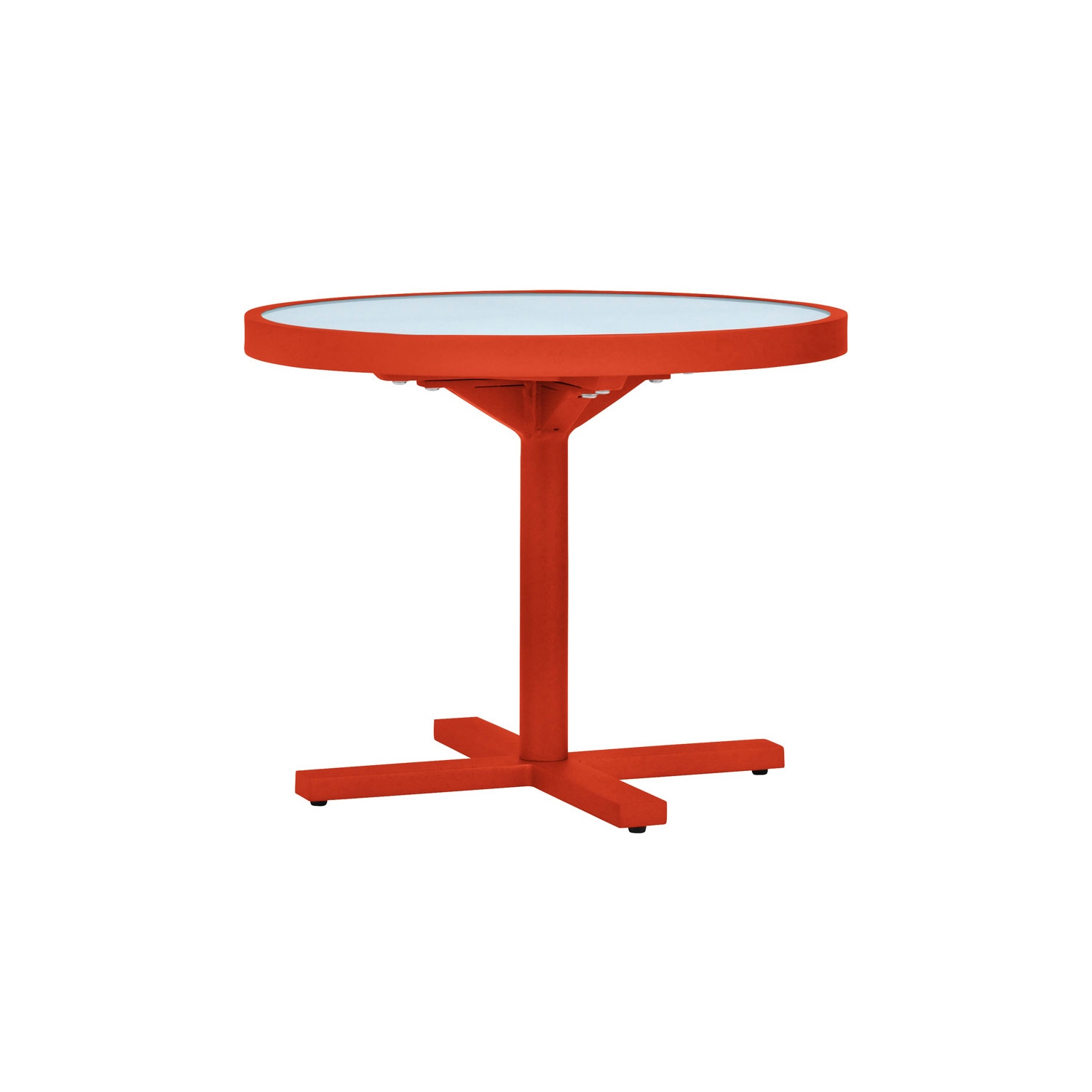 Display product DUO GLASS TOP SIDE TABLE ROUND 53 from manufacturer JANUS et Cie