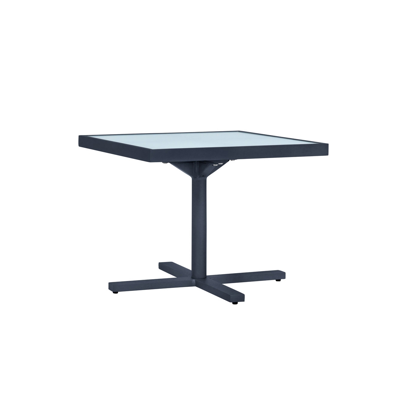 DUO GLASS TOP SIDE TABLE SQUARE 53