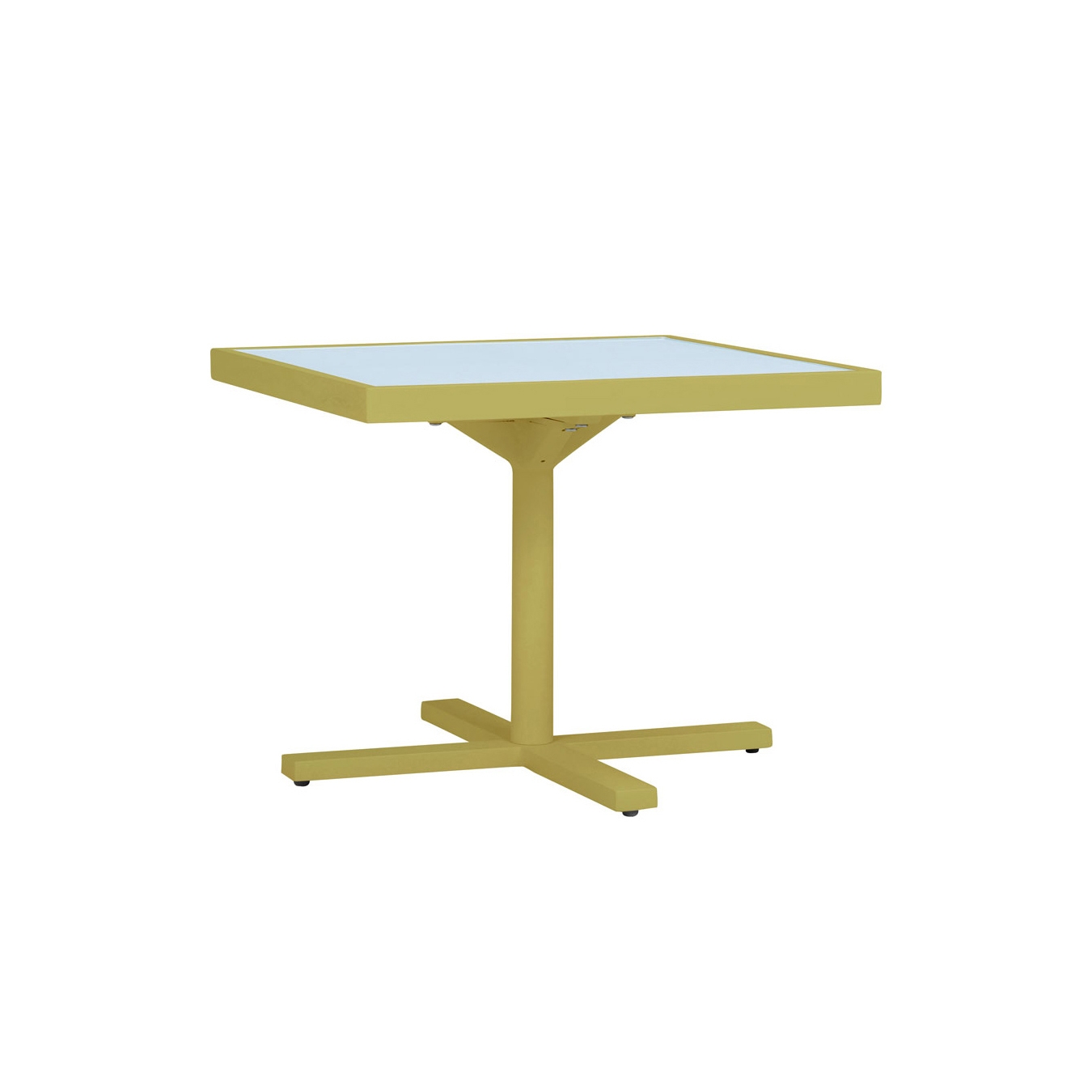 DUO GLASS TOP SIDE TABLE SQUARE 53