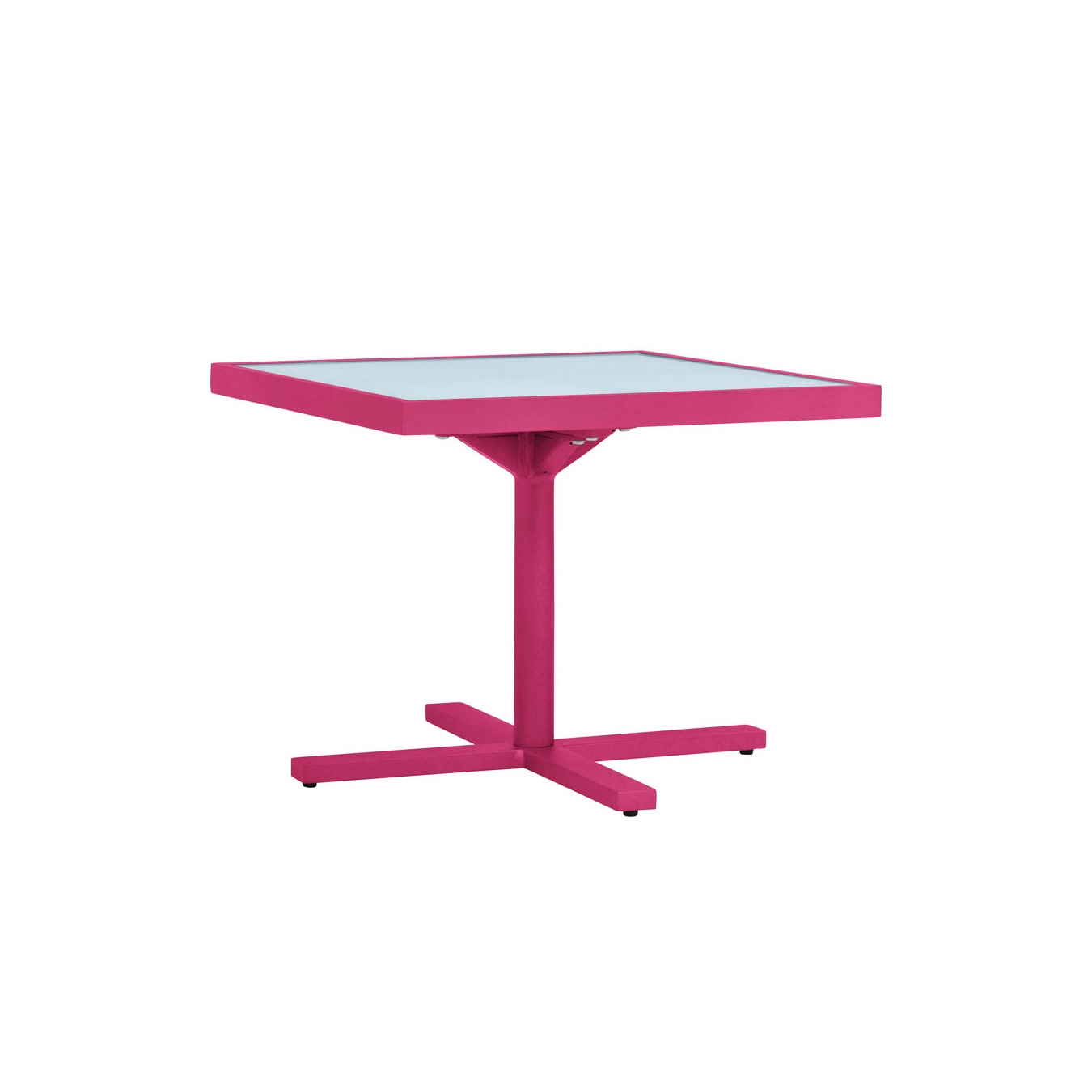 DUO GLASS TOP SIDE TABLE SQUARE 53