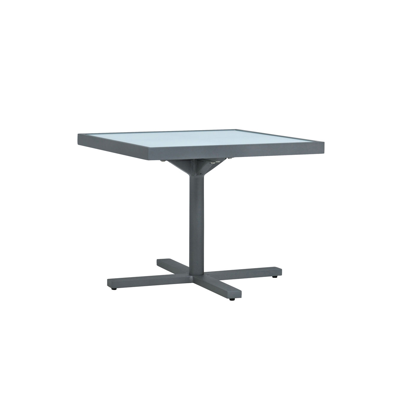 DUO GLASS TOP SIDE TABLE SQUARE 53