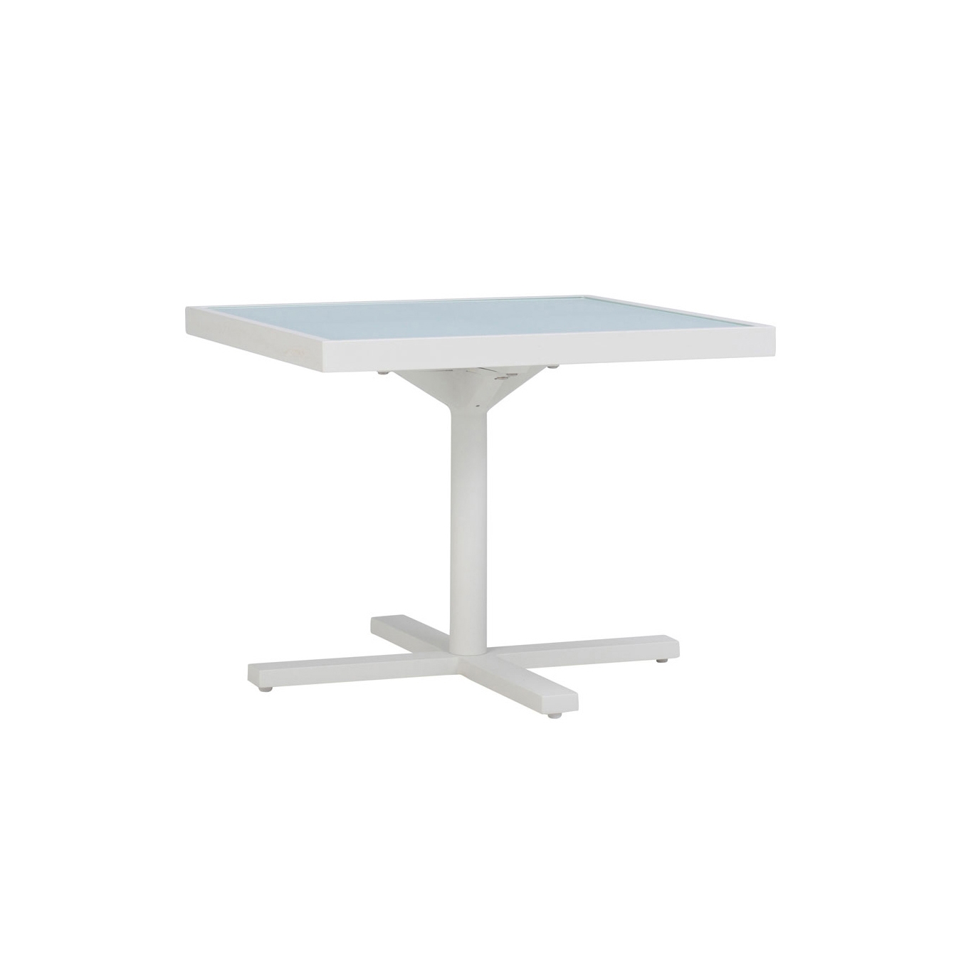 DUO GLASS TOP SIDE TABLE SQUARE 53