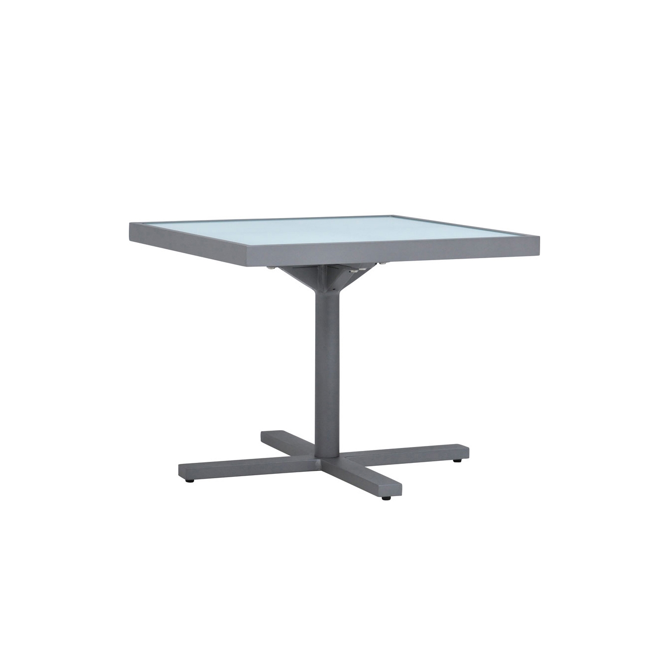 DUO GLASS TOP SIDE TABLE SQUARE 53