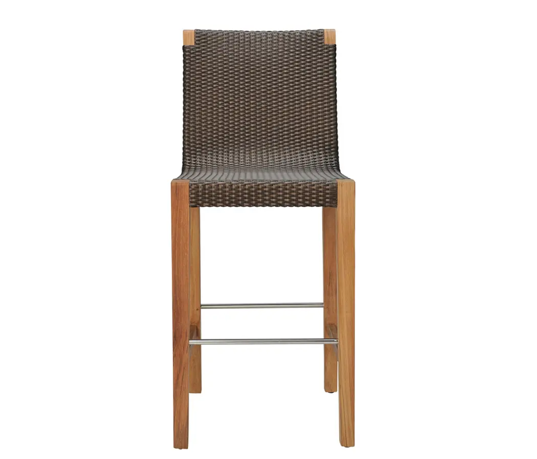 JANUS et Cie - QUINTA TEAK / WOVEN BARSTOOL