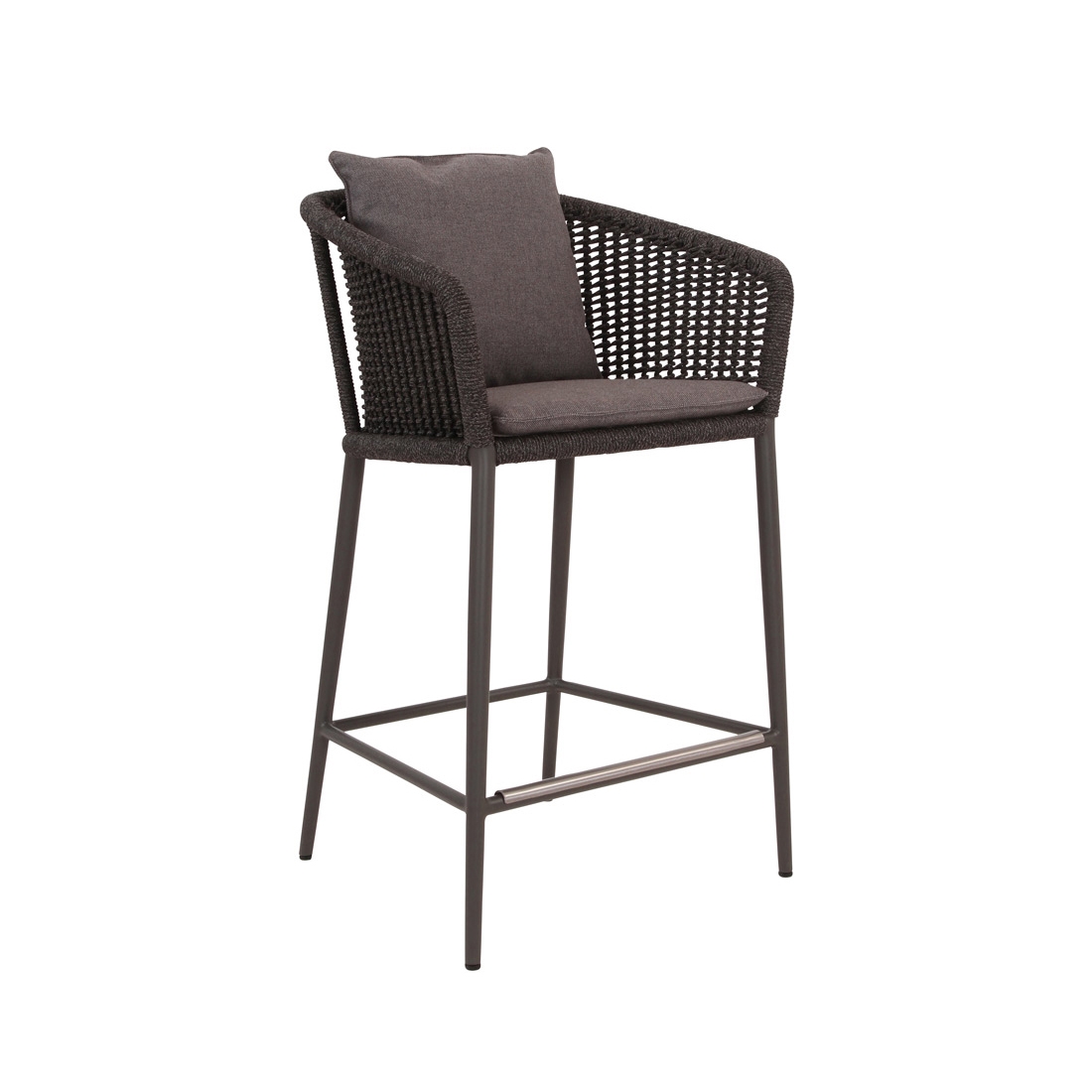 KNOT COUNTER STOOL WITH ARMS