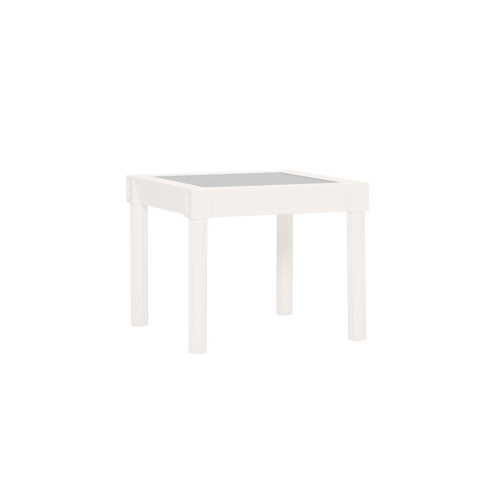 QUADRATL GLASS TOP SIDE TABLE RECTANGLE 56