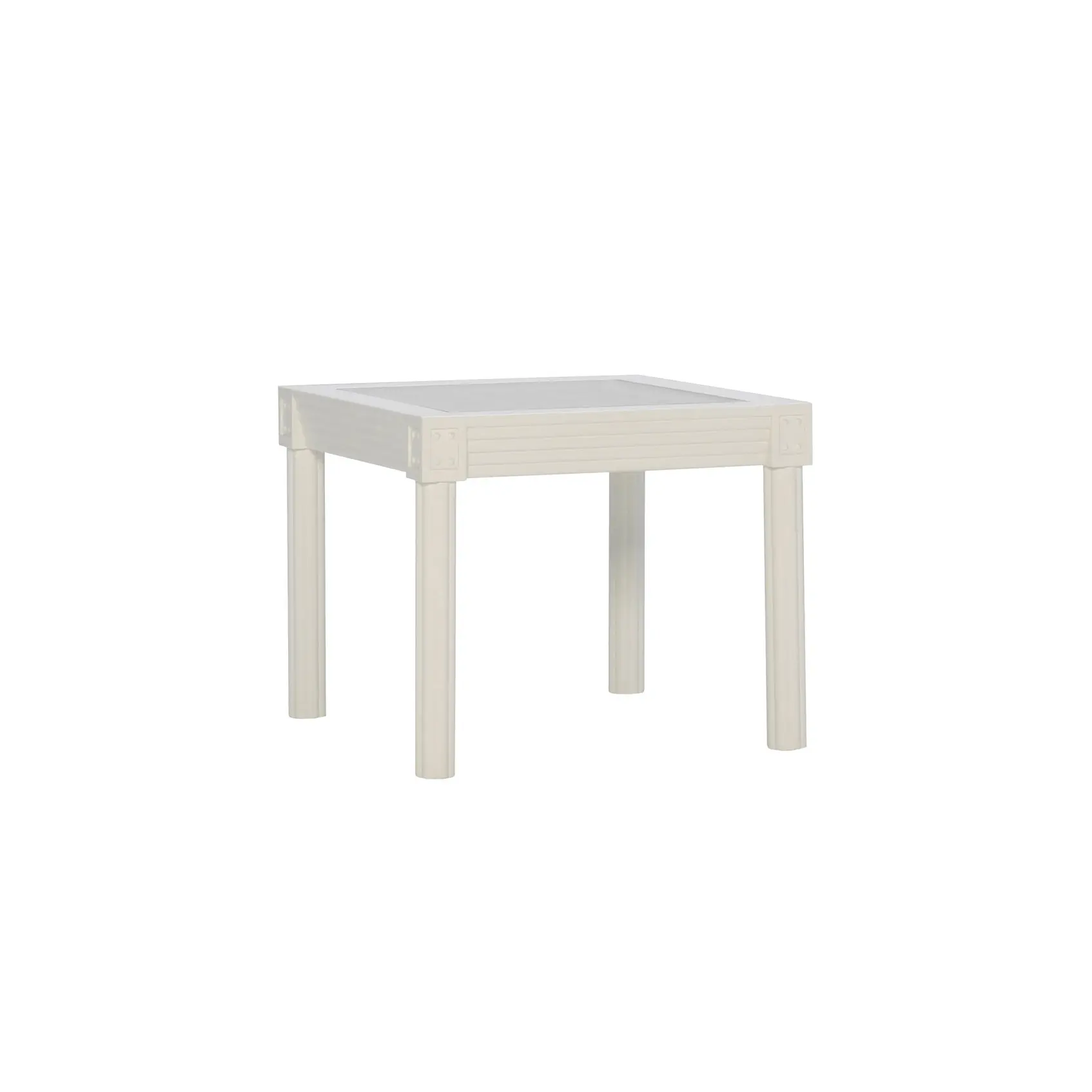 JANUS et Cie - QUADRATL GLASS TOP SIDE TABLE RECTANGLE 56