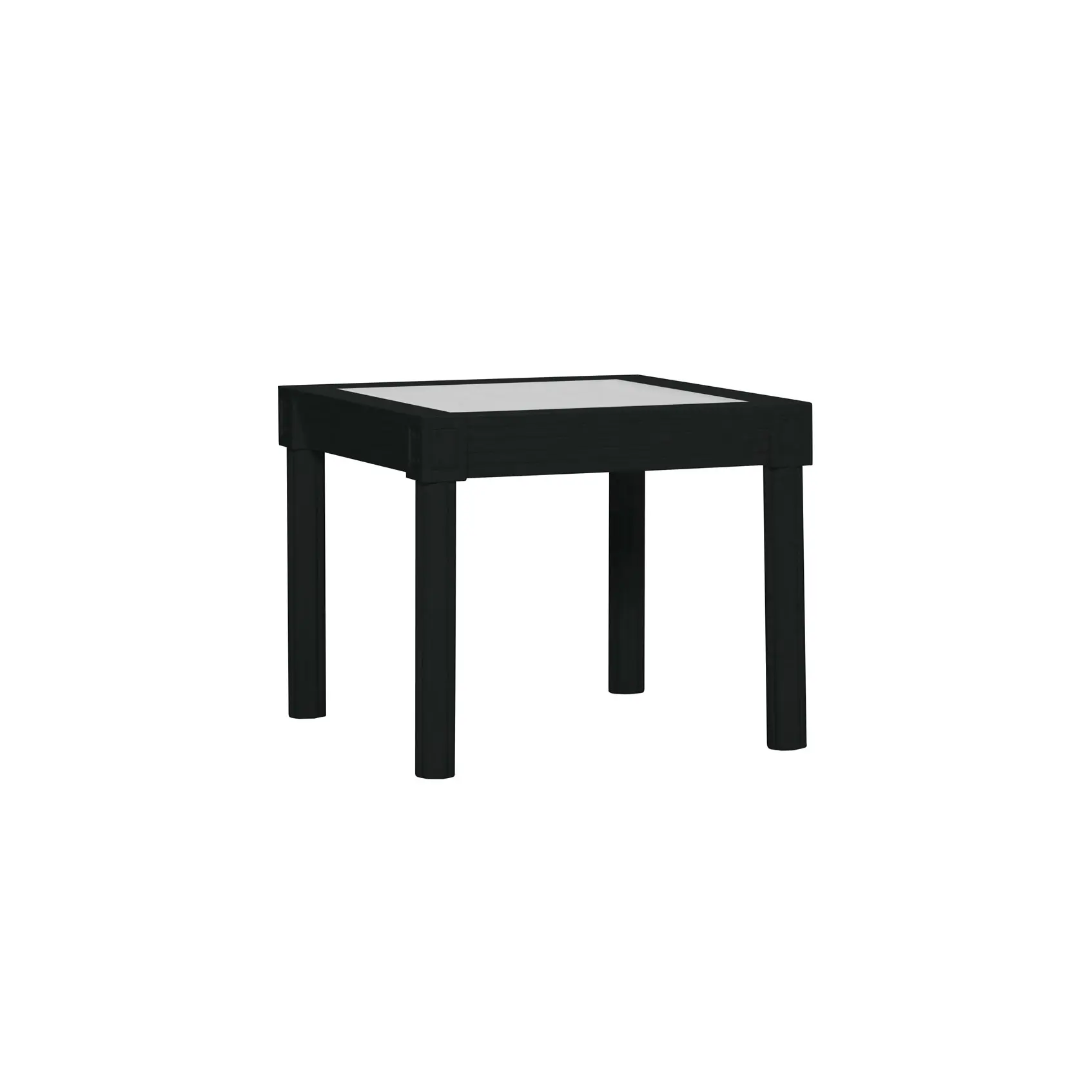 JANUS et Cie - QUADRATL GLASS TOP SIDE TABLE RECTANGLE 56