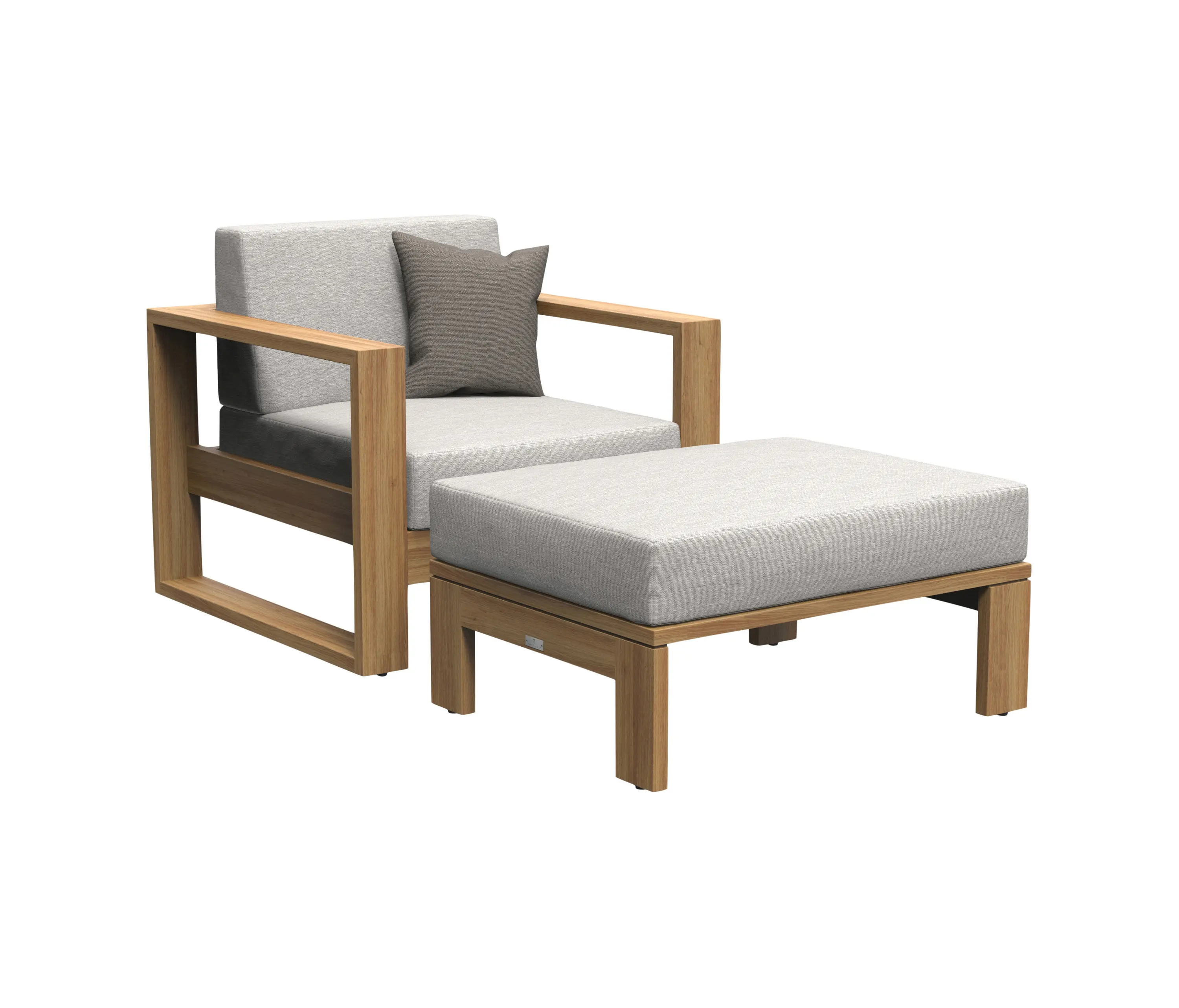 JANUS et Cie - Matisse Teak Cocktail Table 83/Ottoman