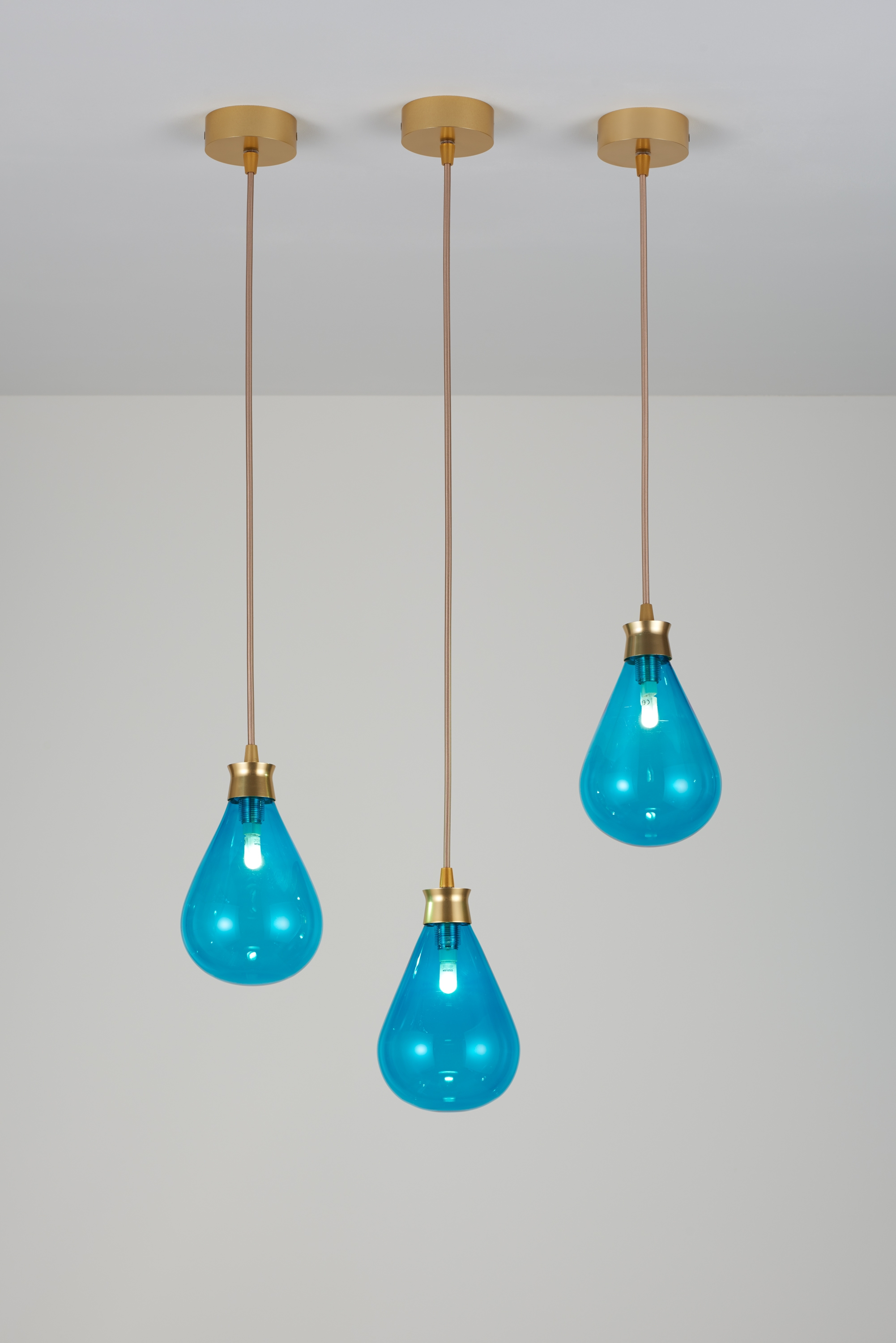 Display product Cintola Pendant satin gold from manufacturer Tom Kirk Lighting