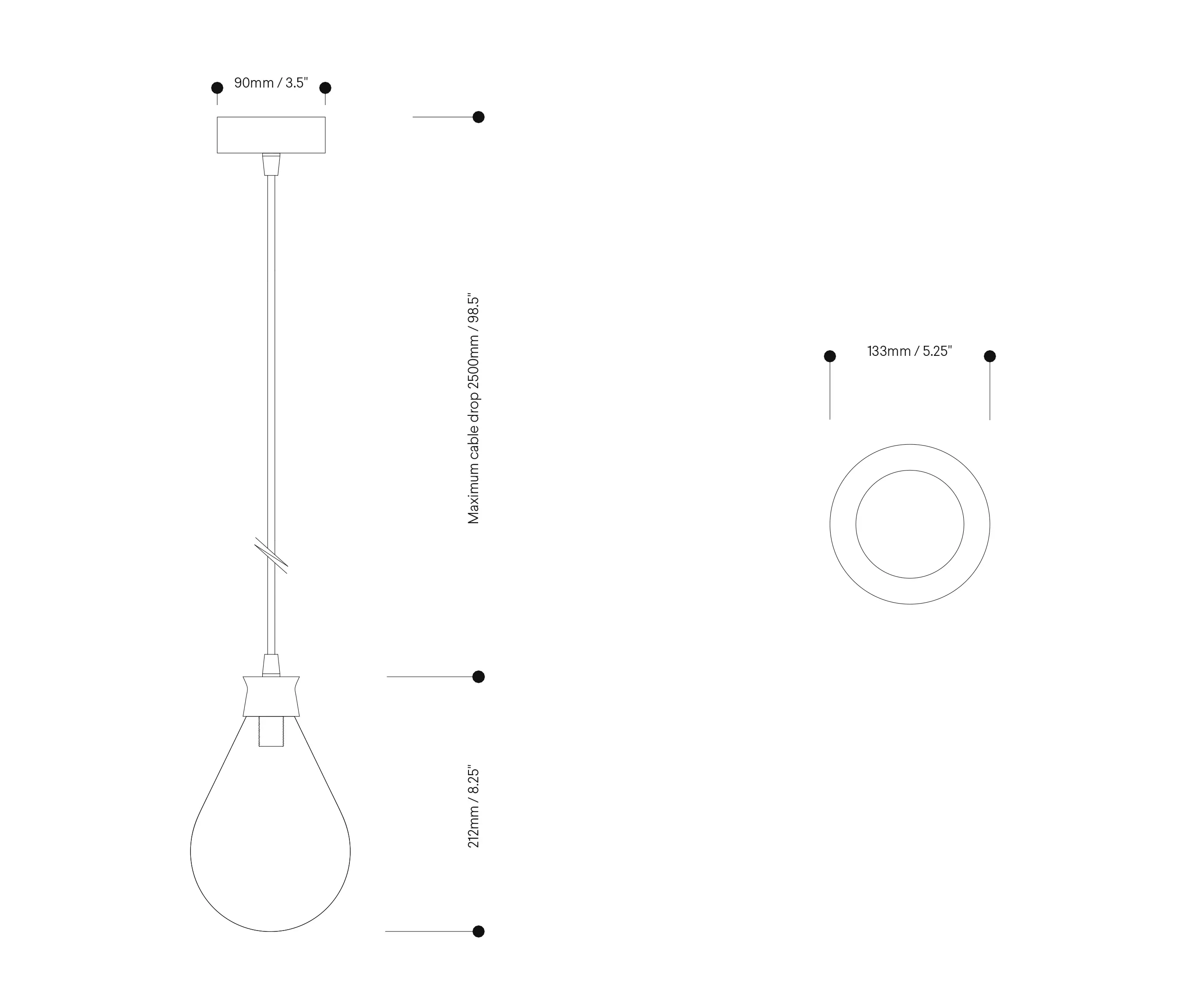 Tom Kirk Lighting - Cintola Pendant polished aluminium