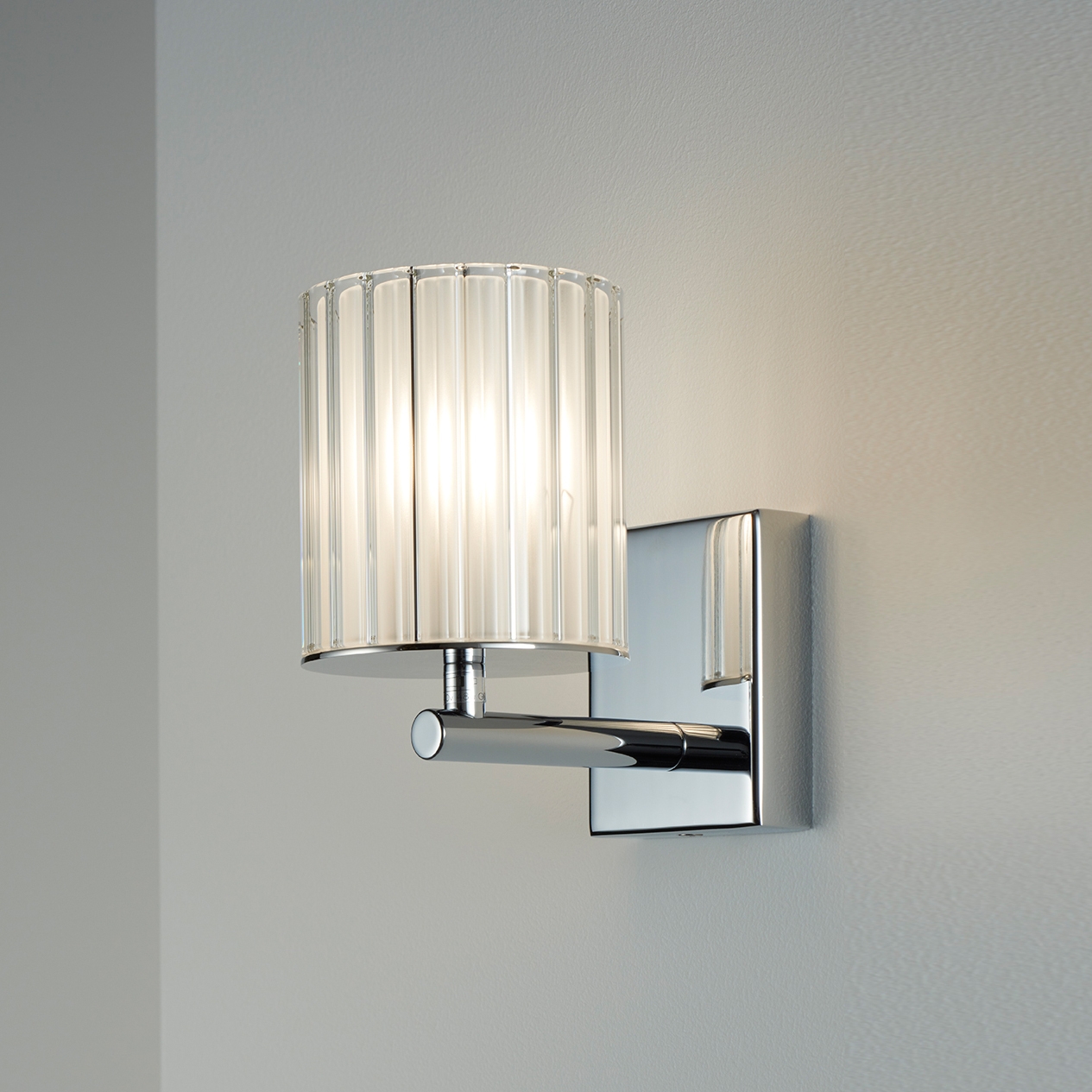 Flute Wall Light polished chrome