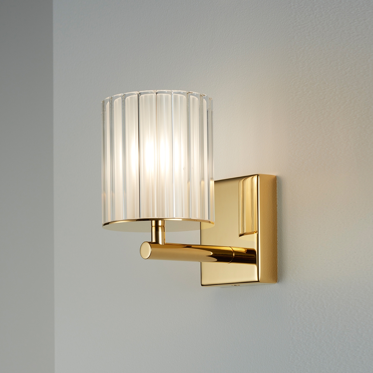 Flute Wall Light polished gold