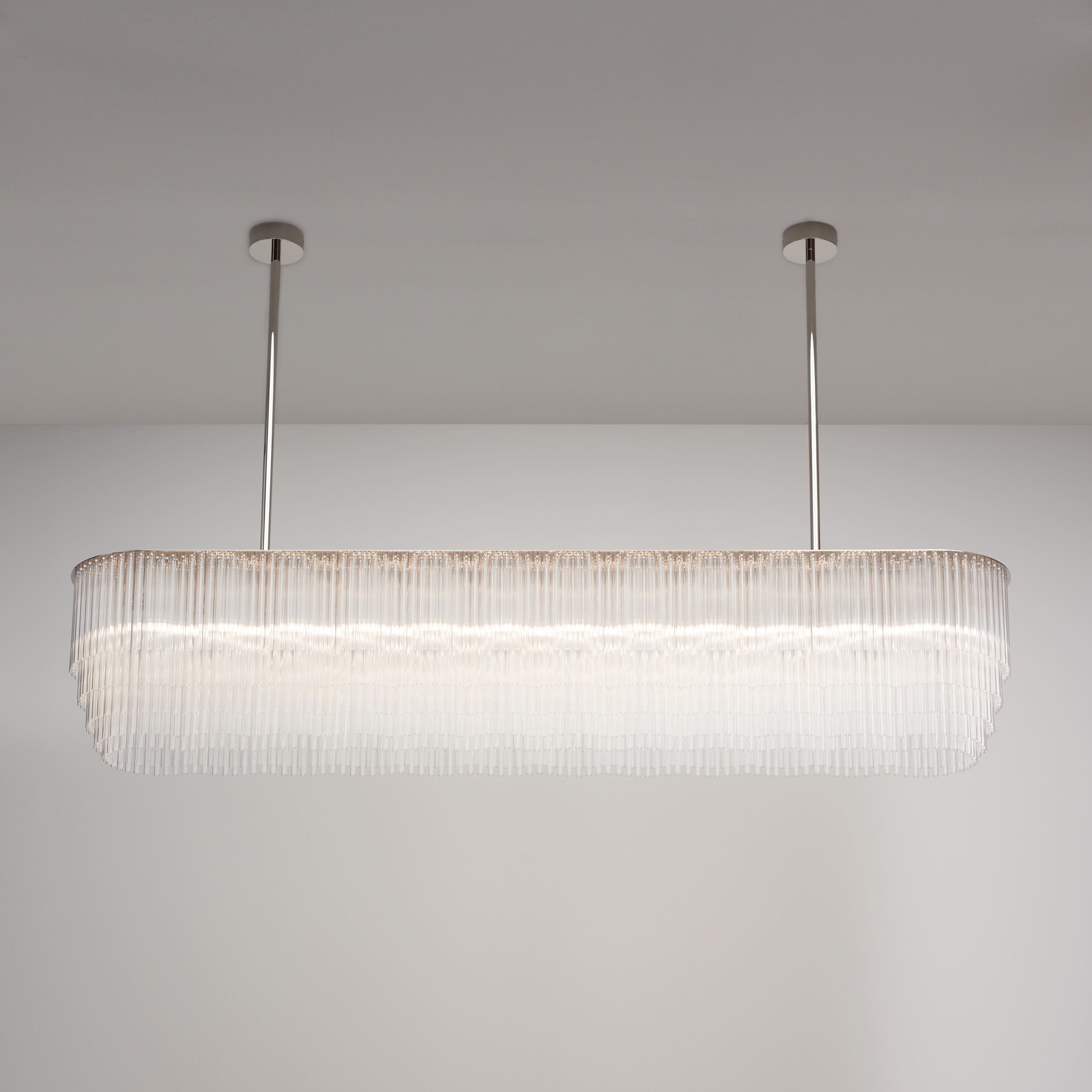 Linear Chandelier polished nickel