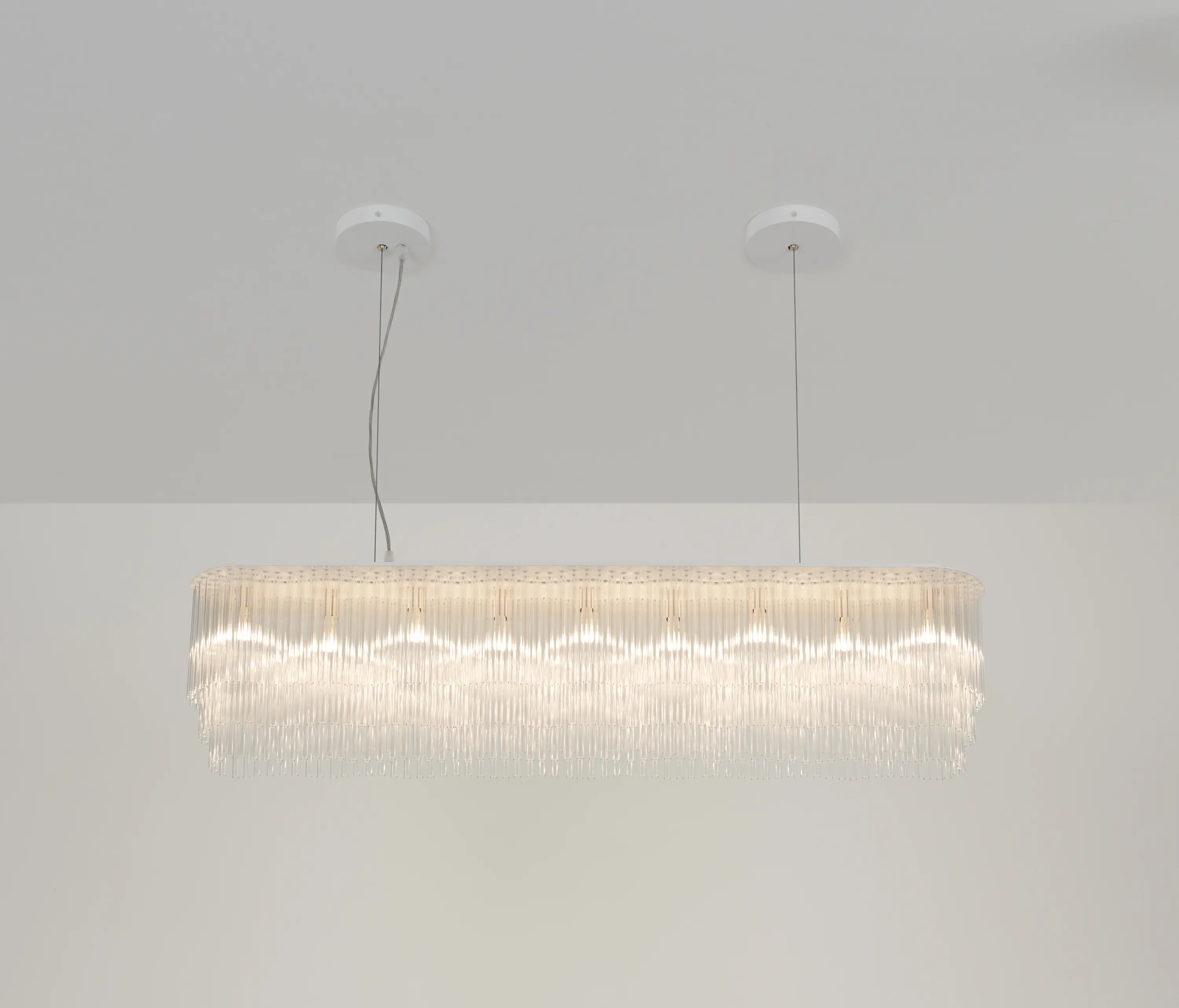 Tom Kirk Lighting - Linear Chandelier Thin powdercoated