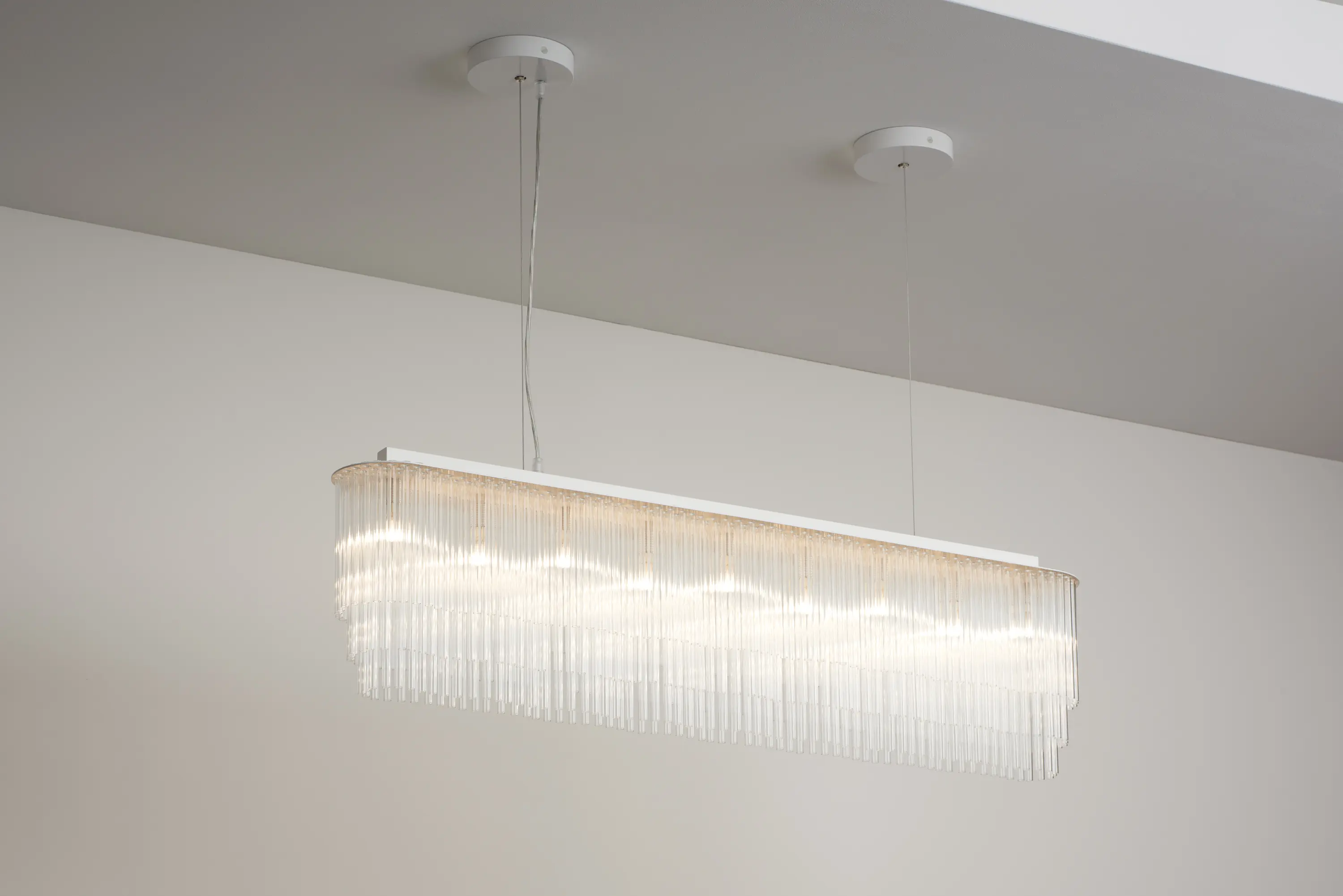 Tom Kirk Lighting - Linear Chandelier Thin powdercoated