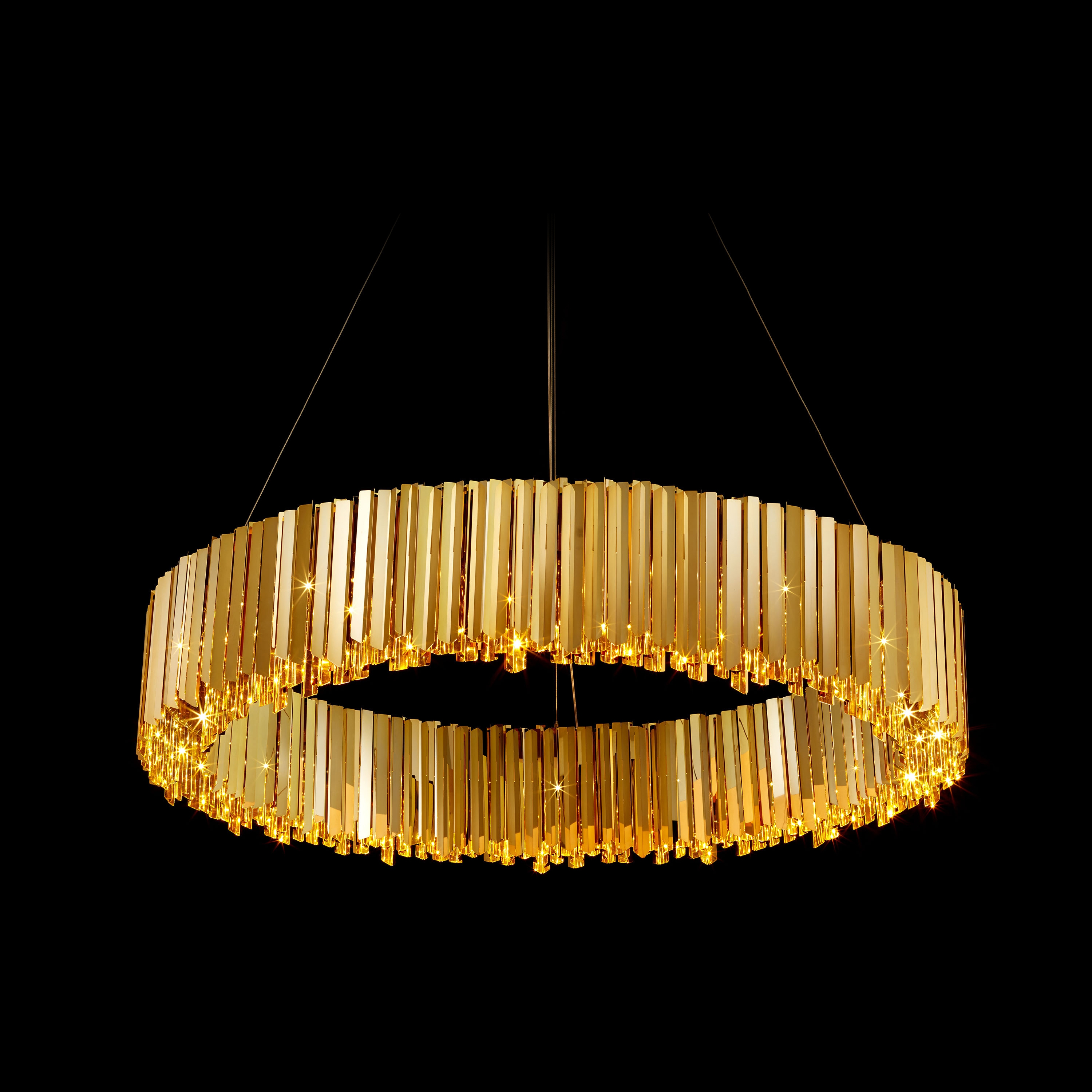 Facet Chandelier polished gold