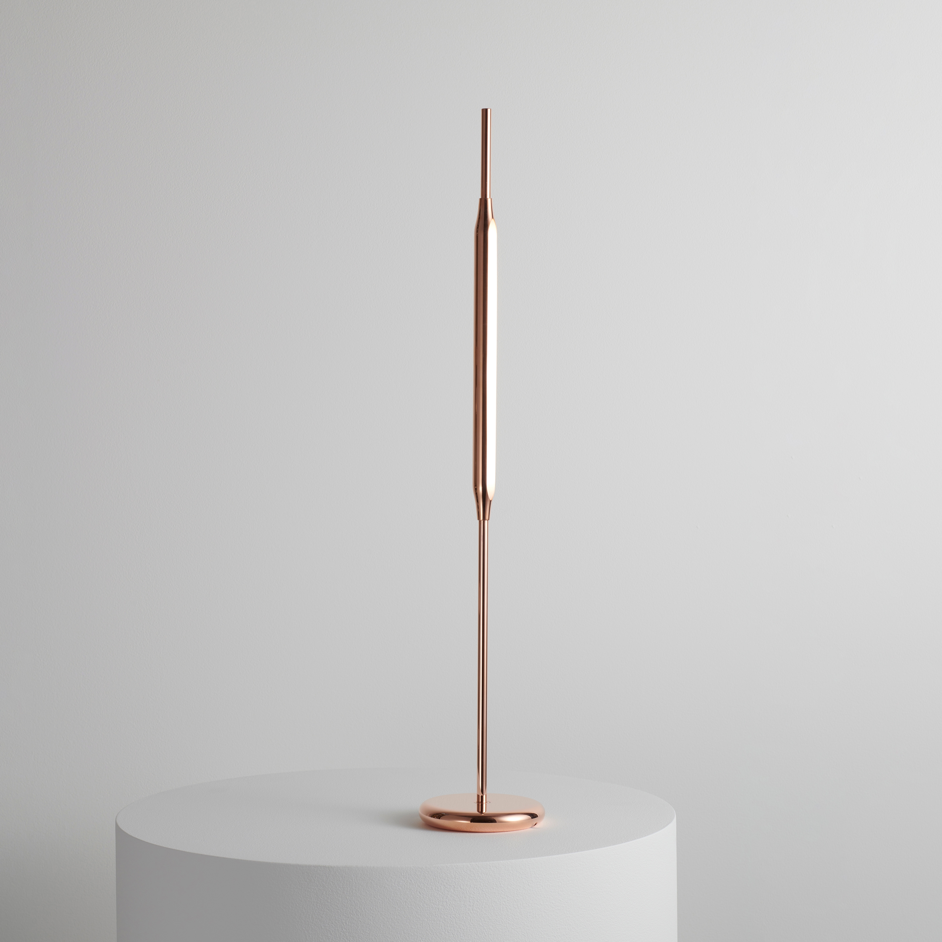 Display product Reed Table Light small polished copper from manufacturer Tom Kirk Lighting