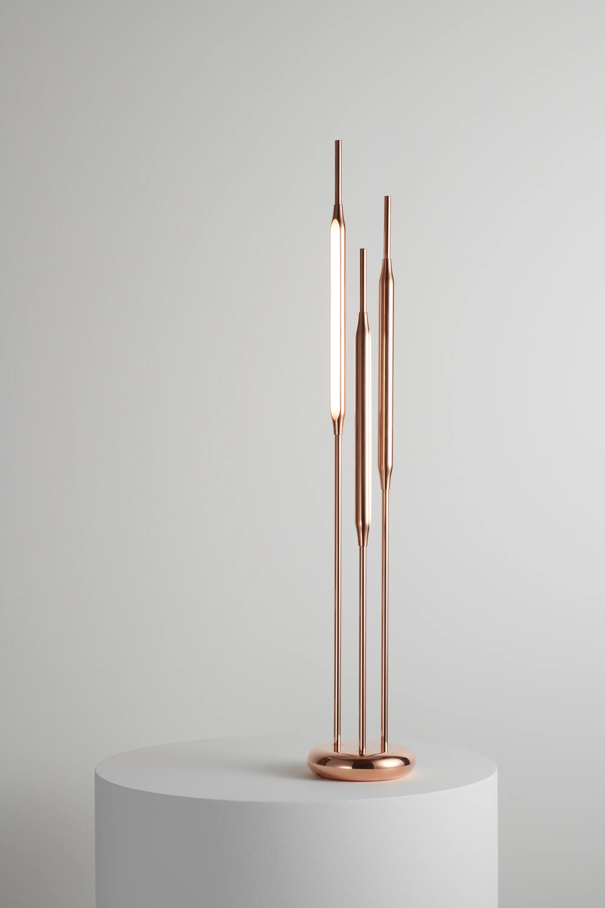 Tom Kirk Lighting - Reed Table Light large polished copper
