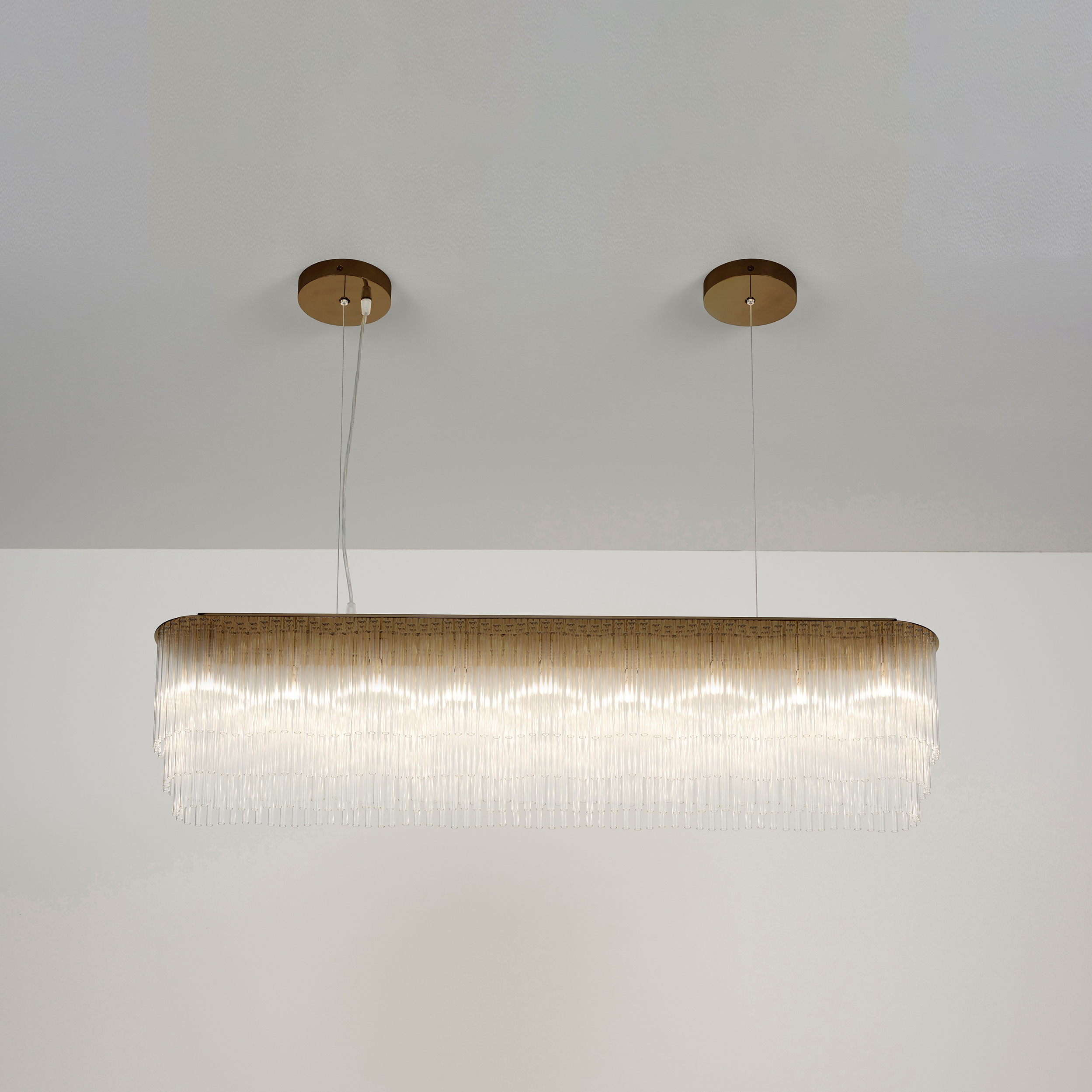 Linear Chandelier Thin brass based bronze
