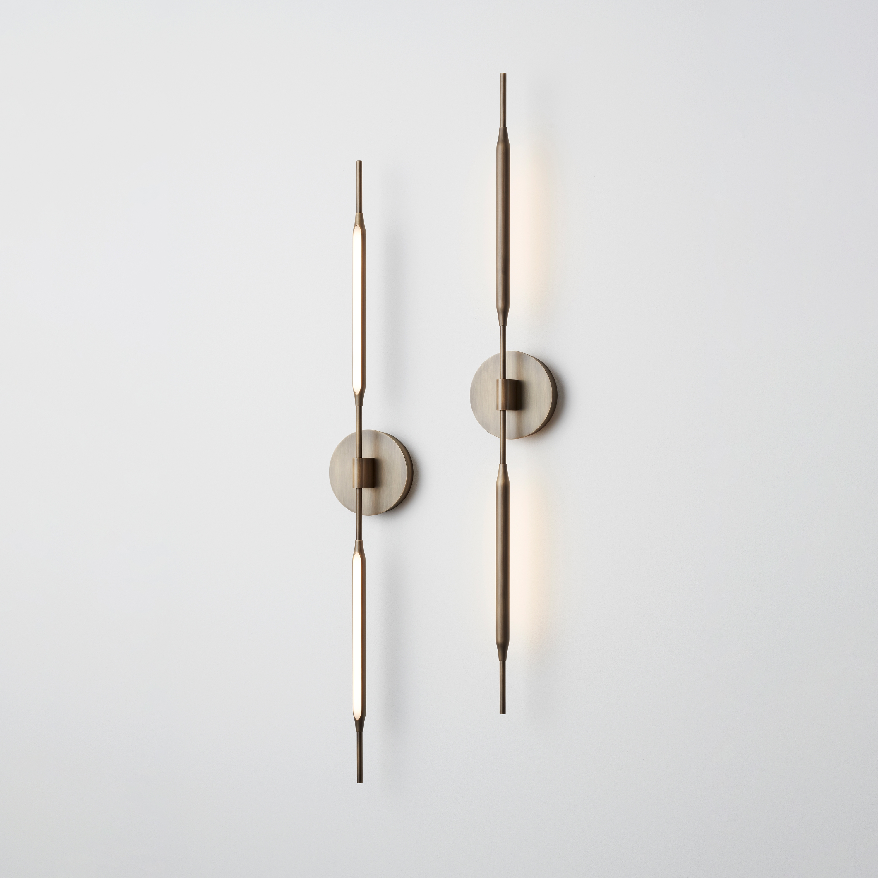 Reed Wall Light brass-based bronze