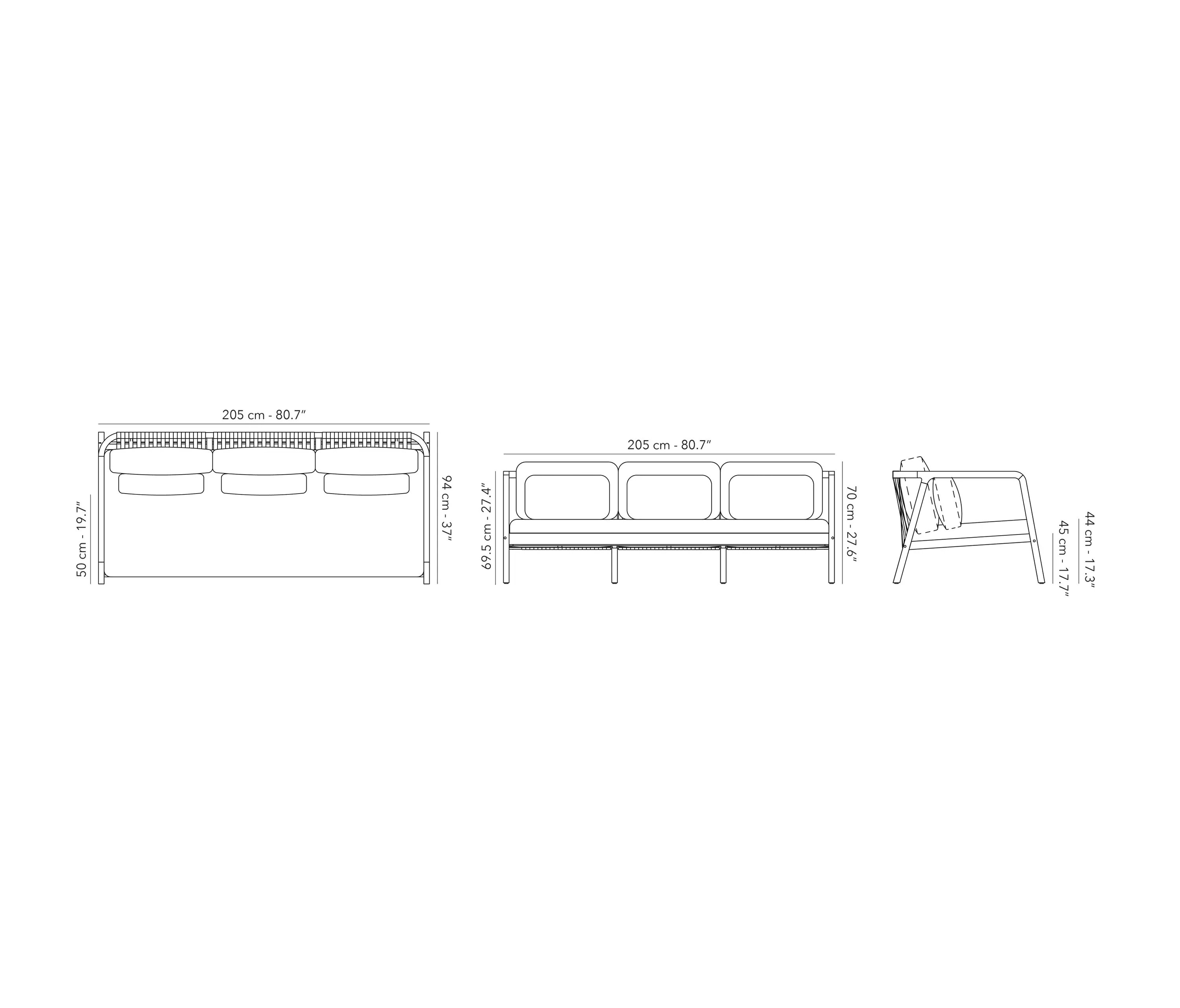 Jardinico - Sofa 3S