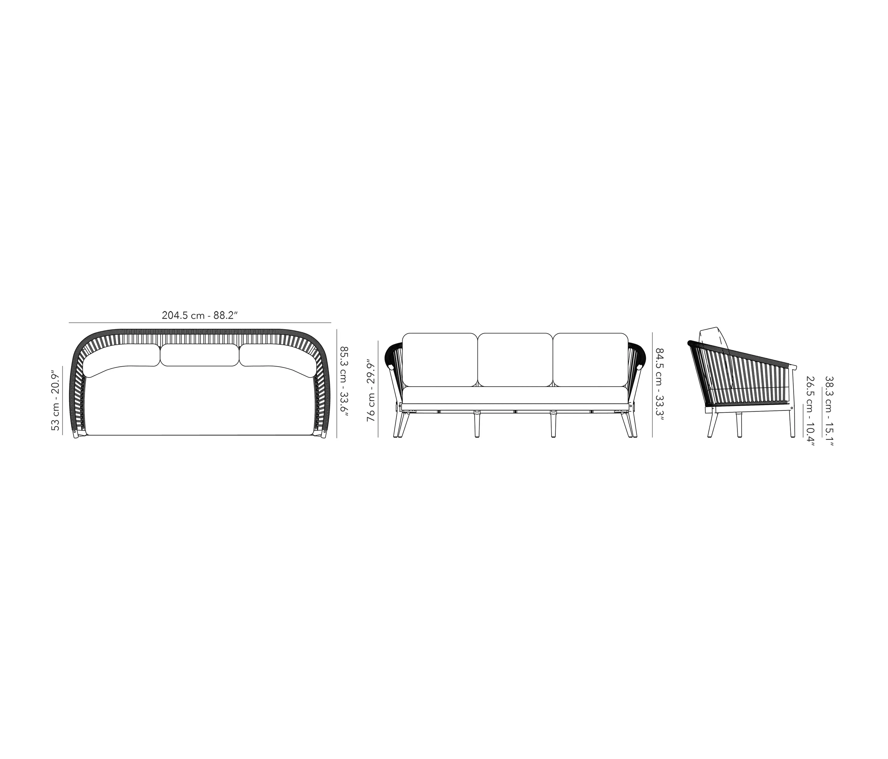 Jardinico - Sofa 3S