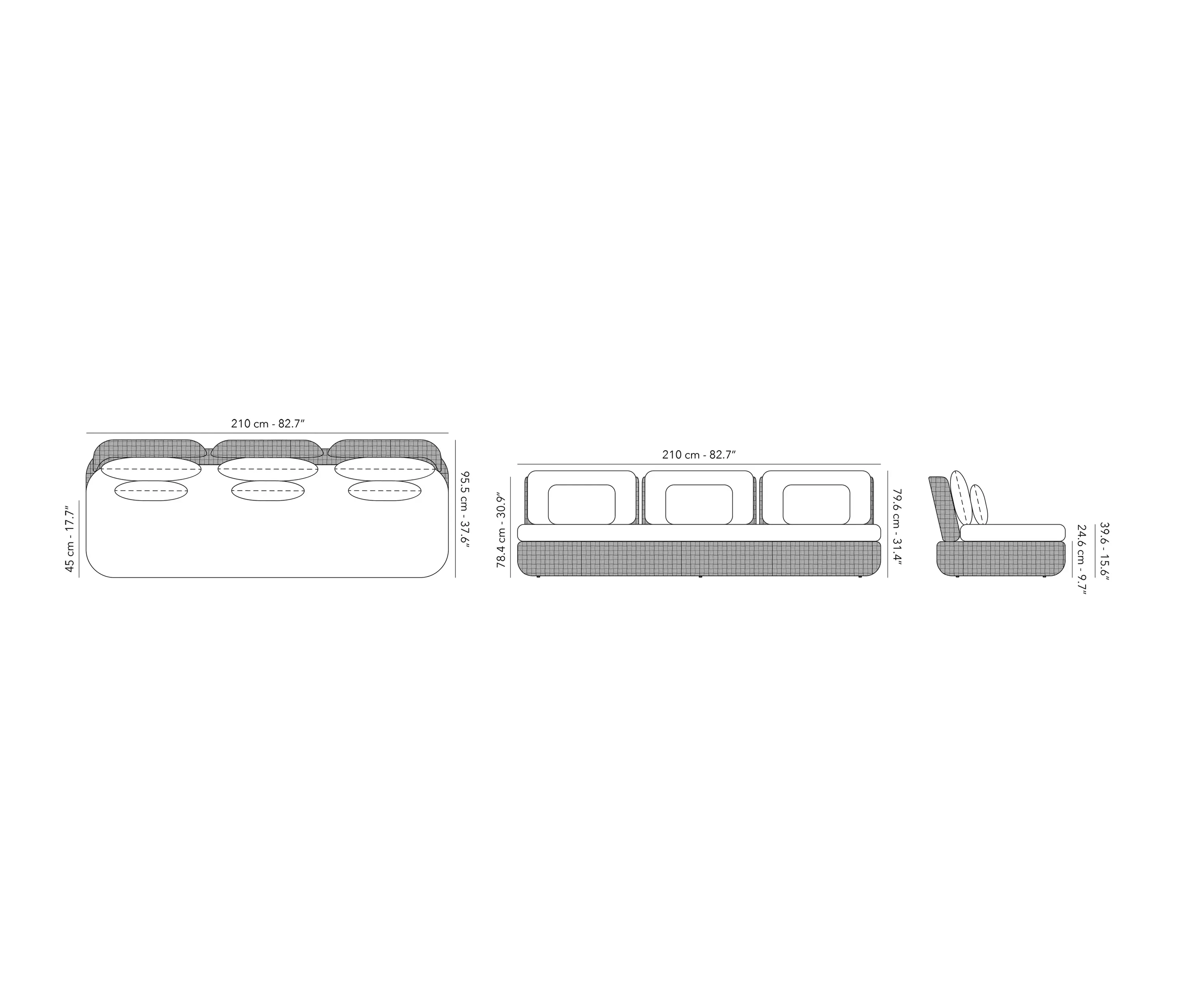 Jardinico - Sofa 3S
