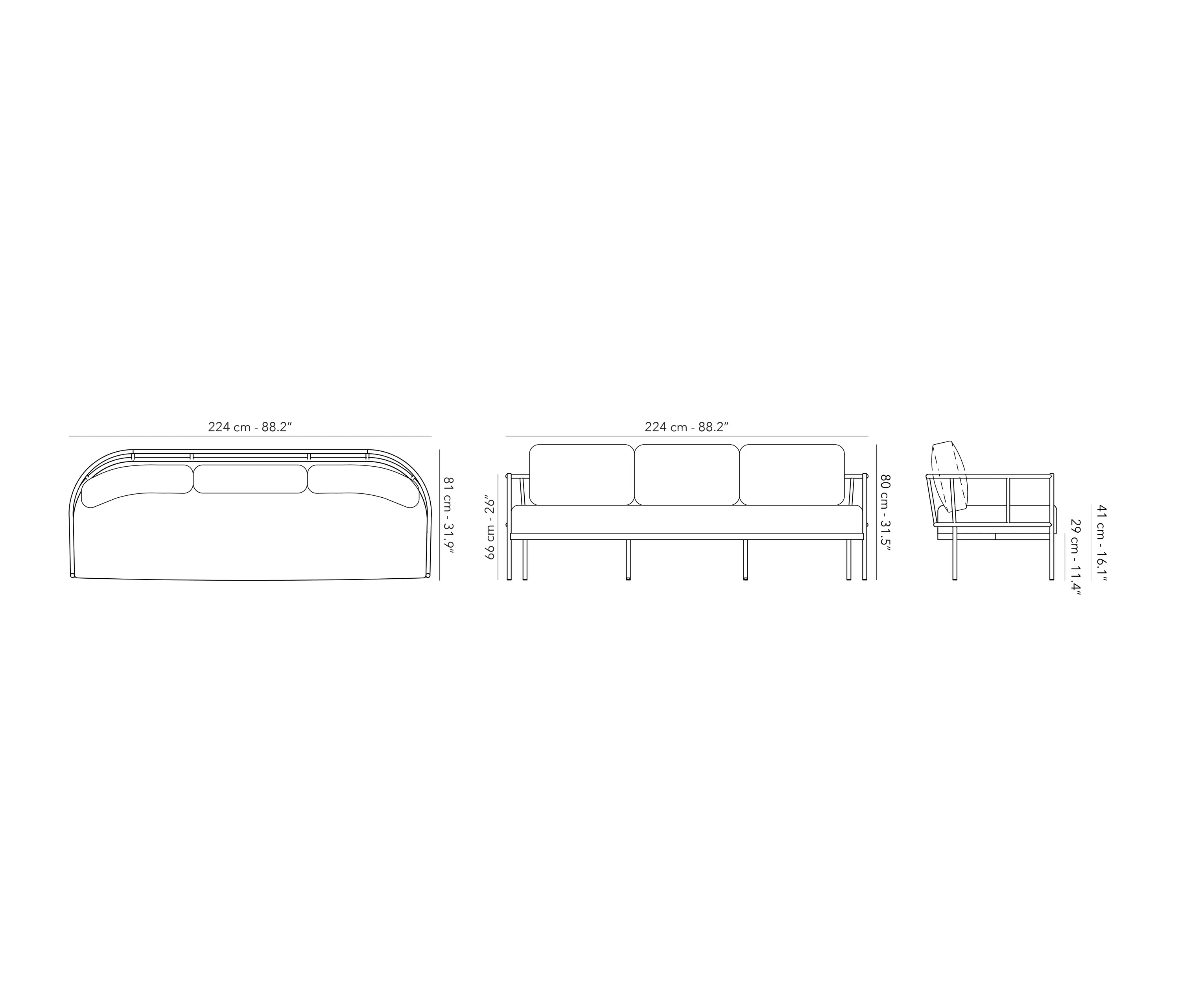 Jardinico - Sofa 3S